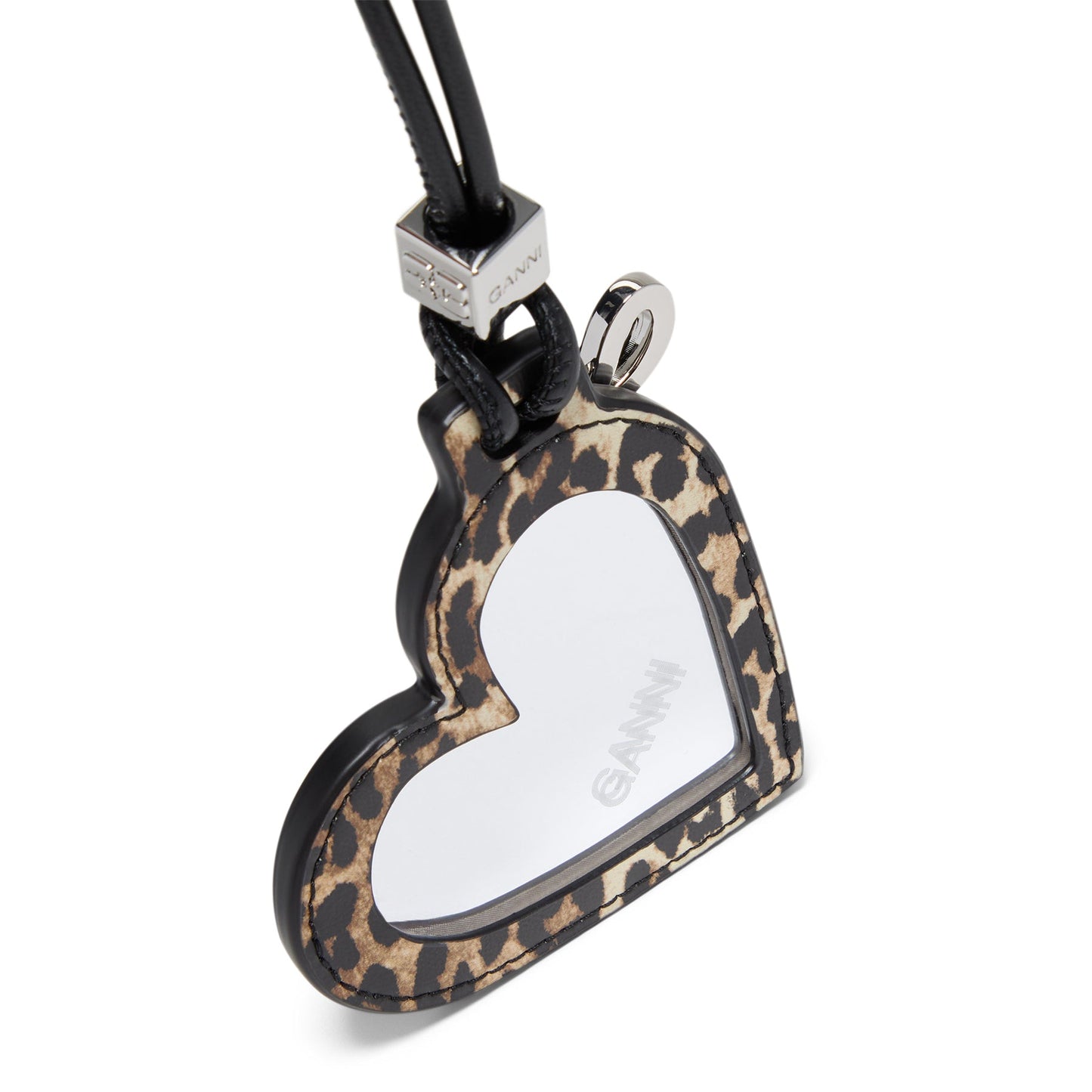 GANNI Bou Heart Mirror Print (Leopard)
