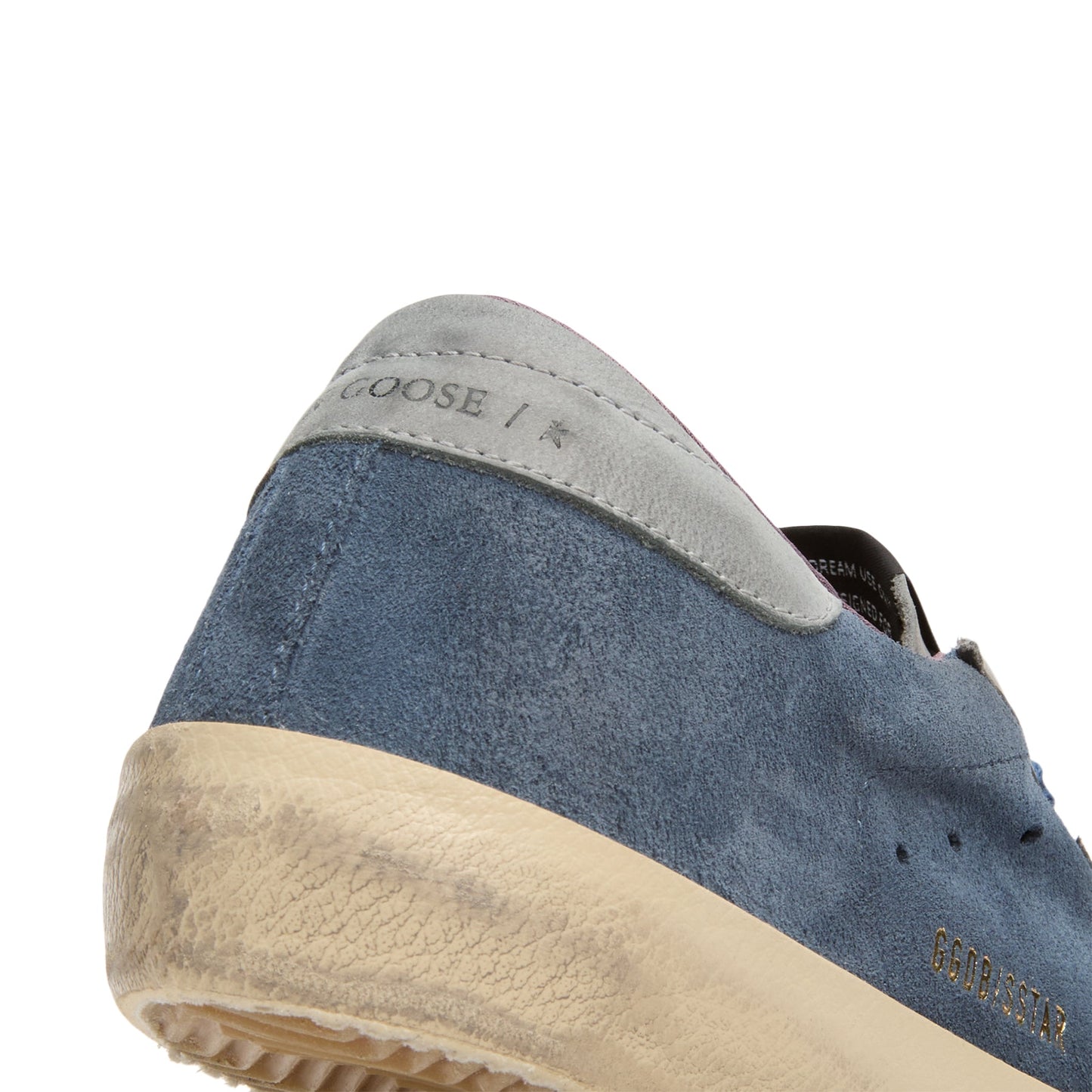 Golden Goose Super Star Suede And Nabuk Upper (Blue Denim/Silver Blue)
