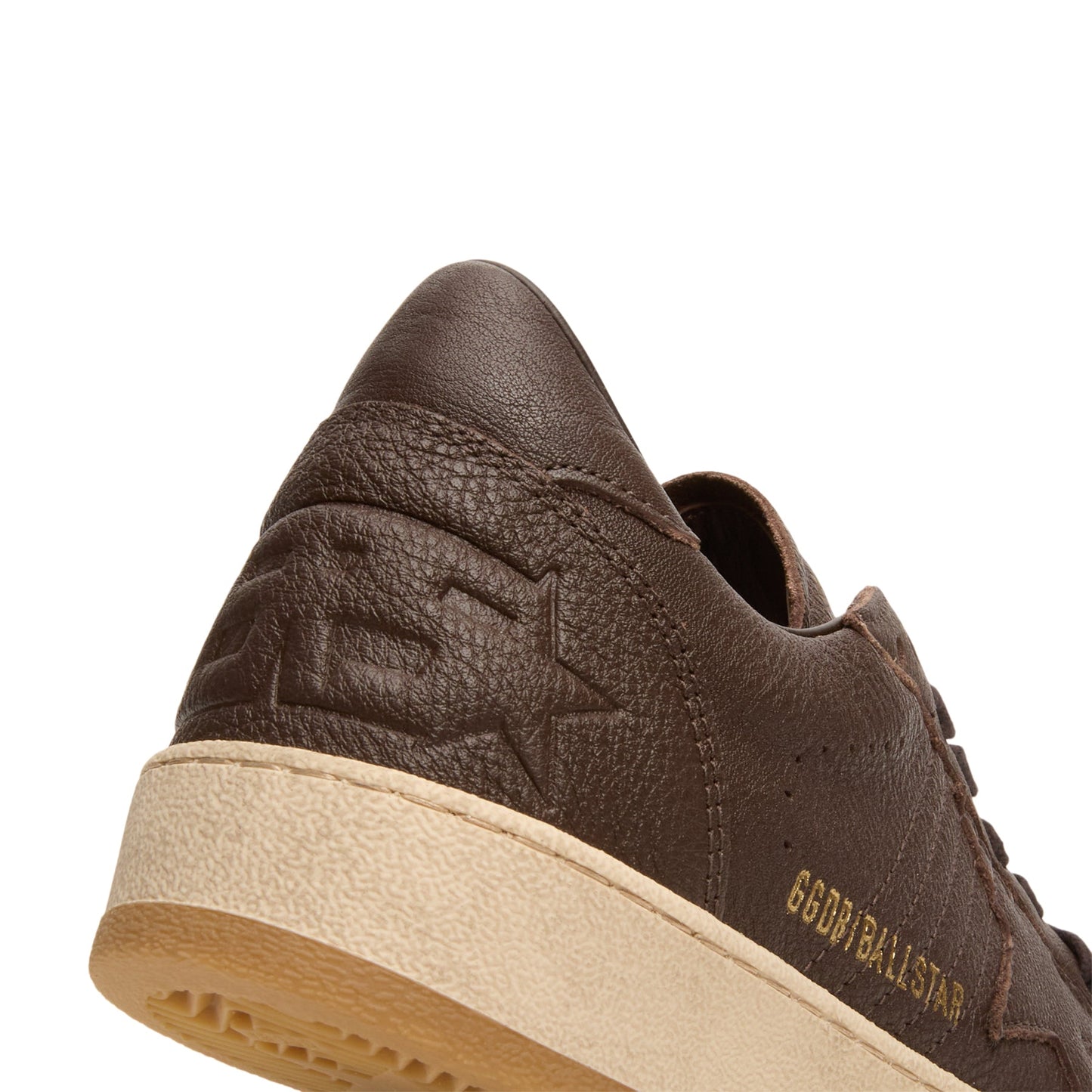 Golden Goose Ballstar Leather Upper Star Toe Spur (Dark Brown)