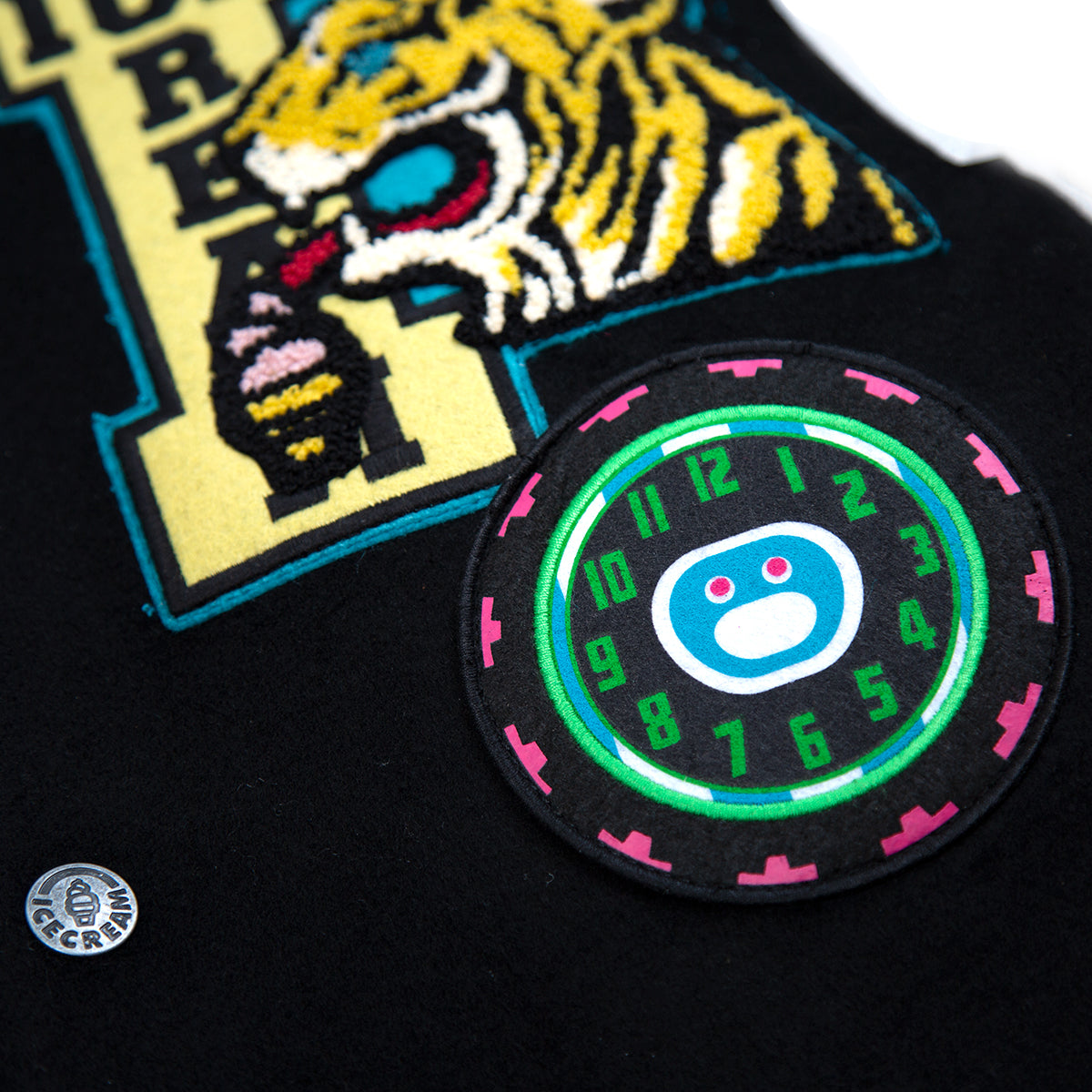 Ice Cream Dipped Varsity Jacket (Black)