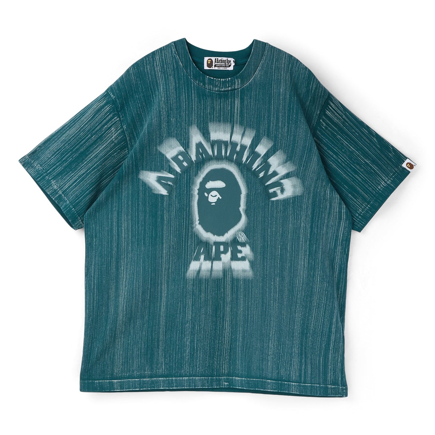 A Bathing Ape Brush College Relaxed Fit Tee M (Green)
