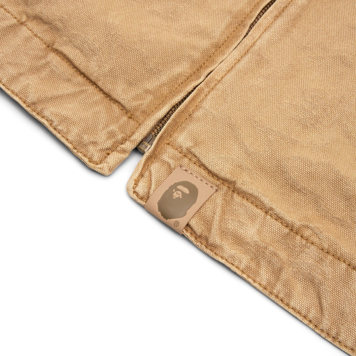 A Bathing Ape Line Camo Jacquard Garment Dyed Padded Work Jacket (Beige)