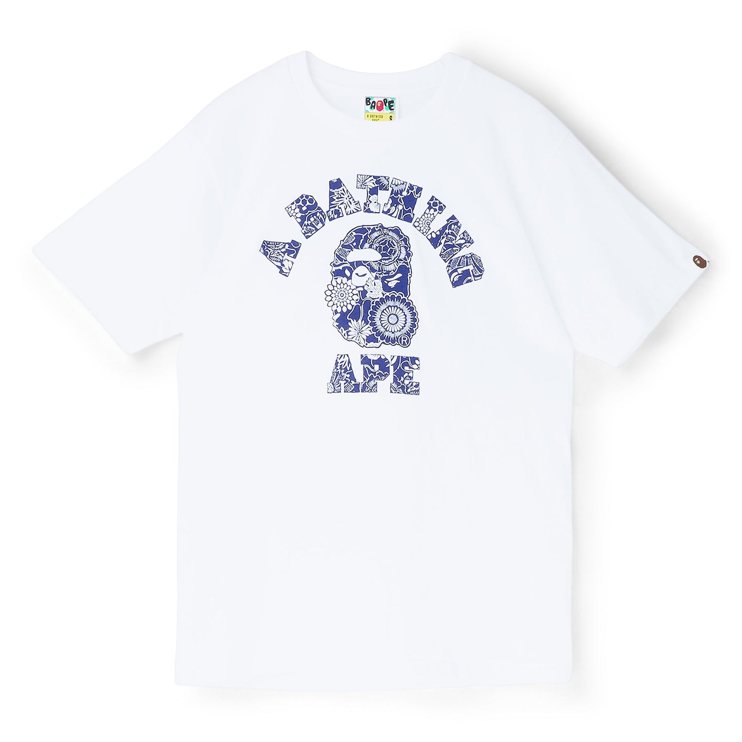 A Bathing Ape Japanese Indigo Art Camo College Tee M (Whxny)