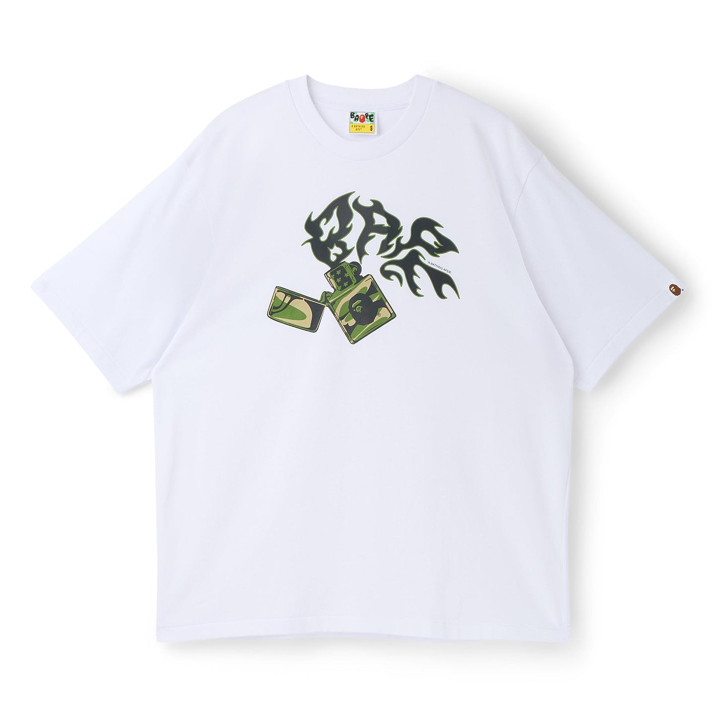 A Bathing Ape Bape Lighter Relaxed Fit Tee M (White)
