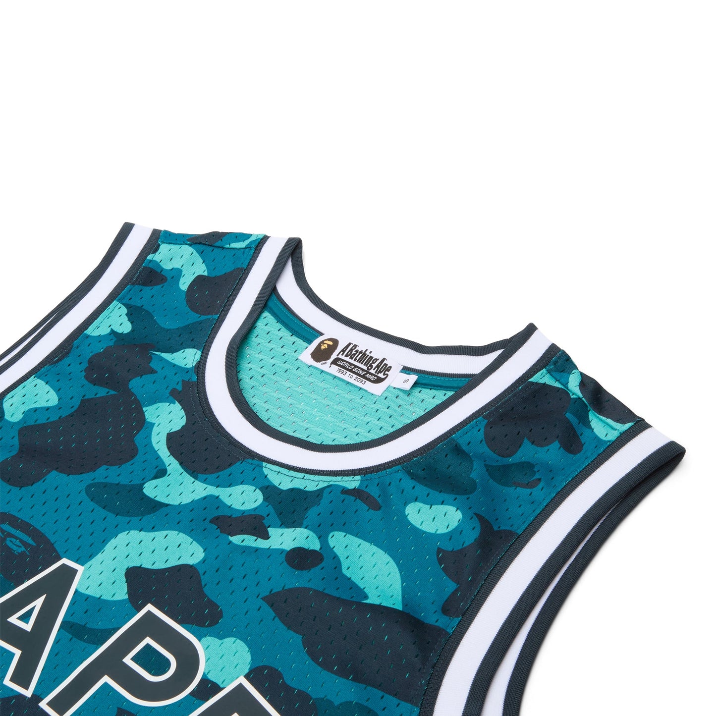 A Bathing Ape Color Camo Mesh Multi Logo Relaxed Fit Tank Top M (Green)