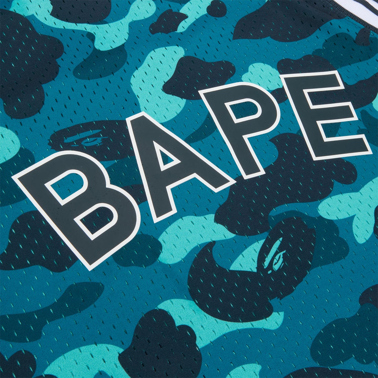 A Bathing Ape Color Camo Mesh Multi Logo Relaxed Fit Tank Top M (Green)