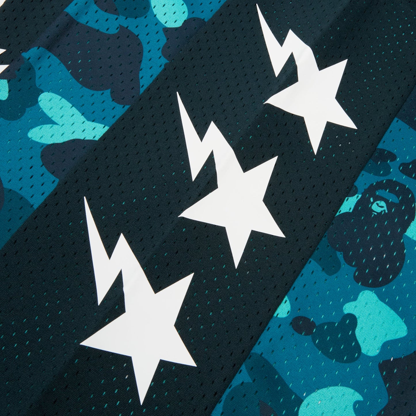 A Bathing Ape Color Camo Mesh Multi Logo Relaxed Fit Tank Top M (Green)