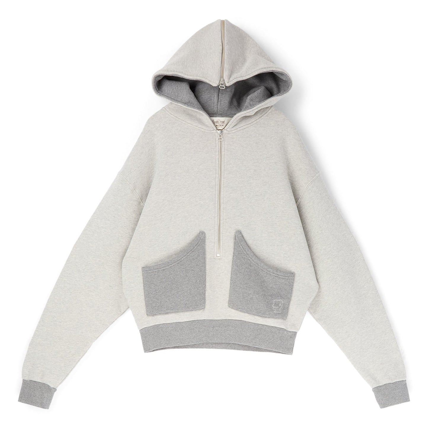 Brain Dead Zip Hoodie (Heather Grey)