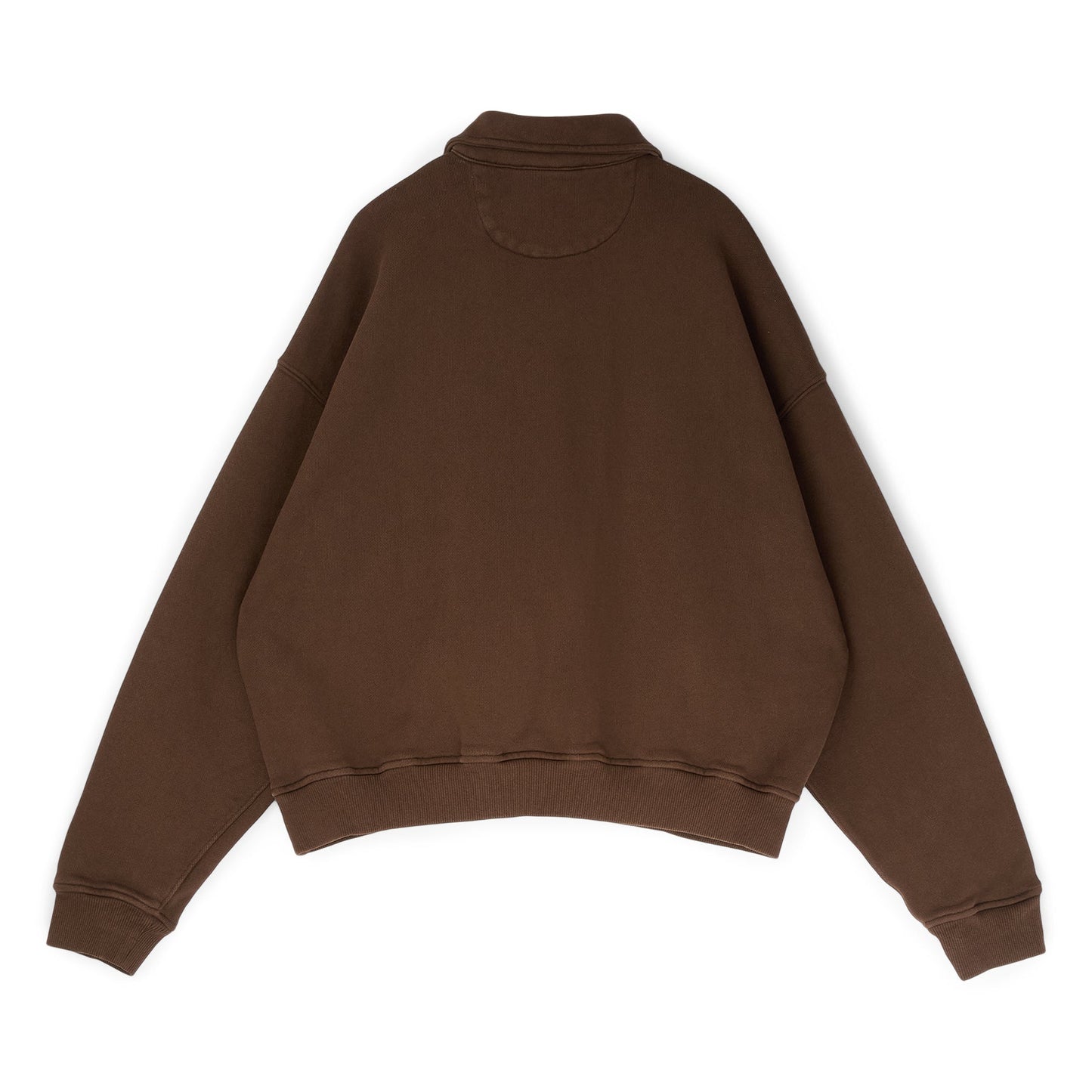 Brain Dead Half Zip Collared Sweatshirt (Brown)