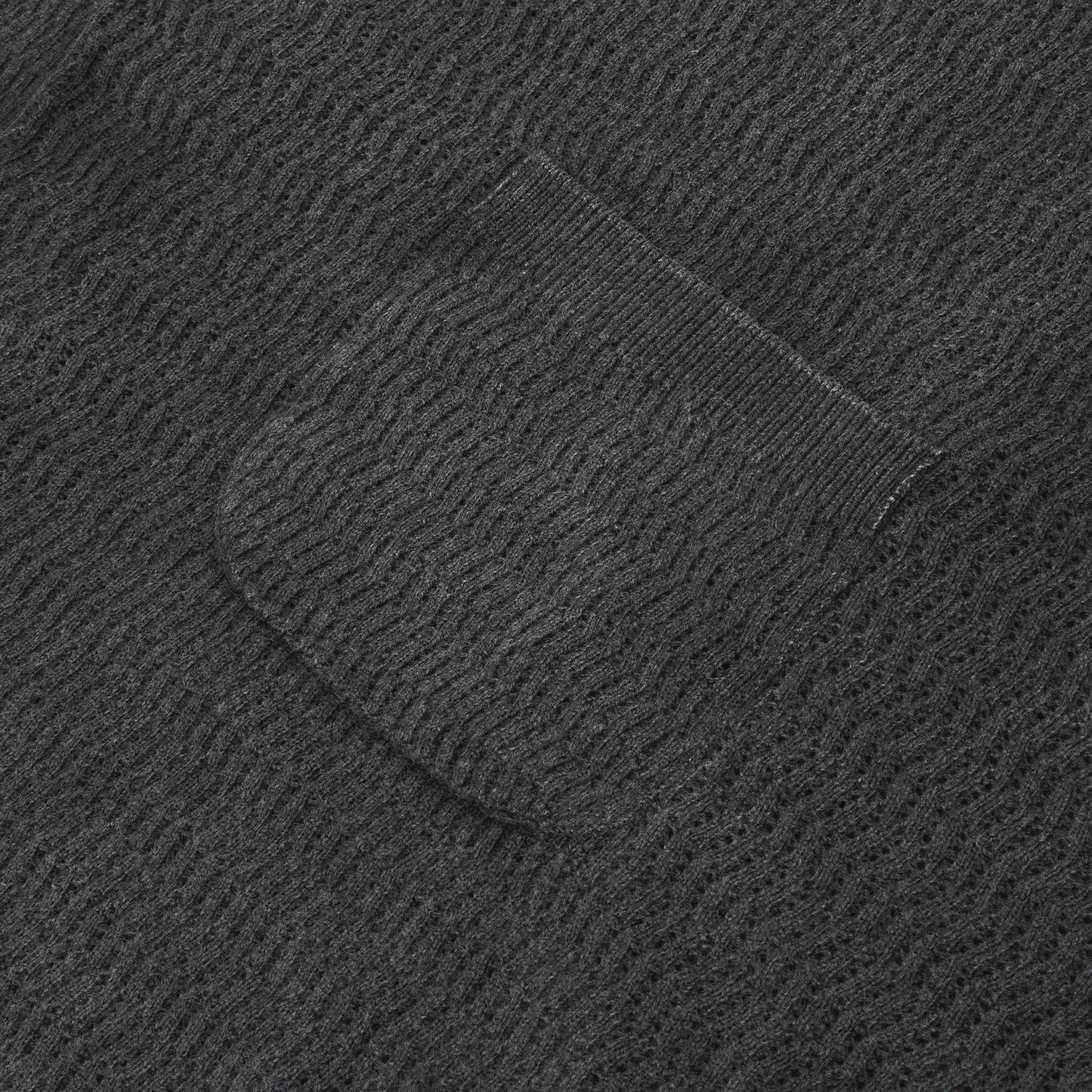 Brain Dead Pigment Dye Long Sleeve Polo Sweater (Ink)