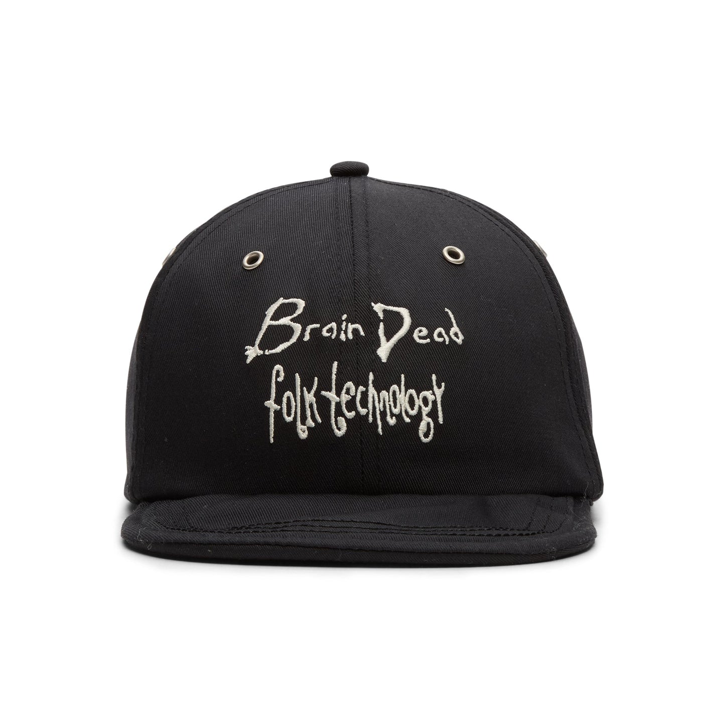 Brain Dead Folk Technology Wire Brim 6 Panel Hat (Black)