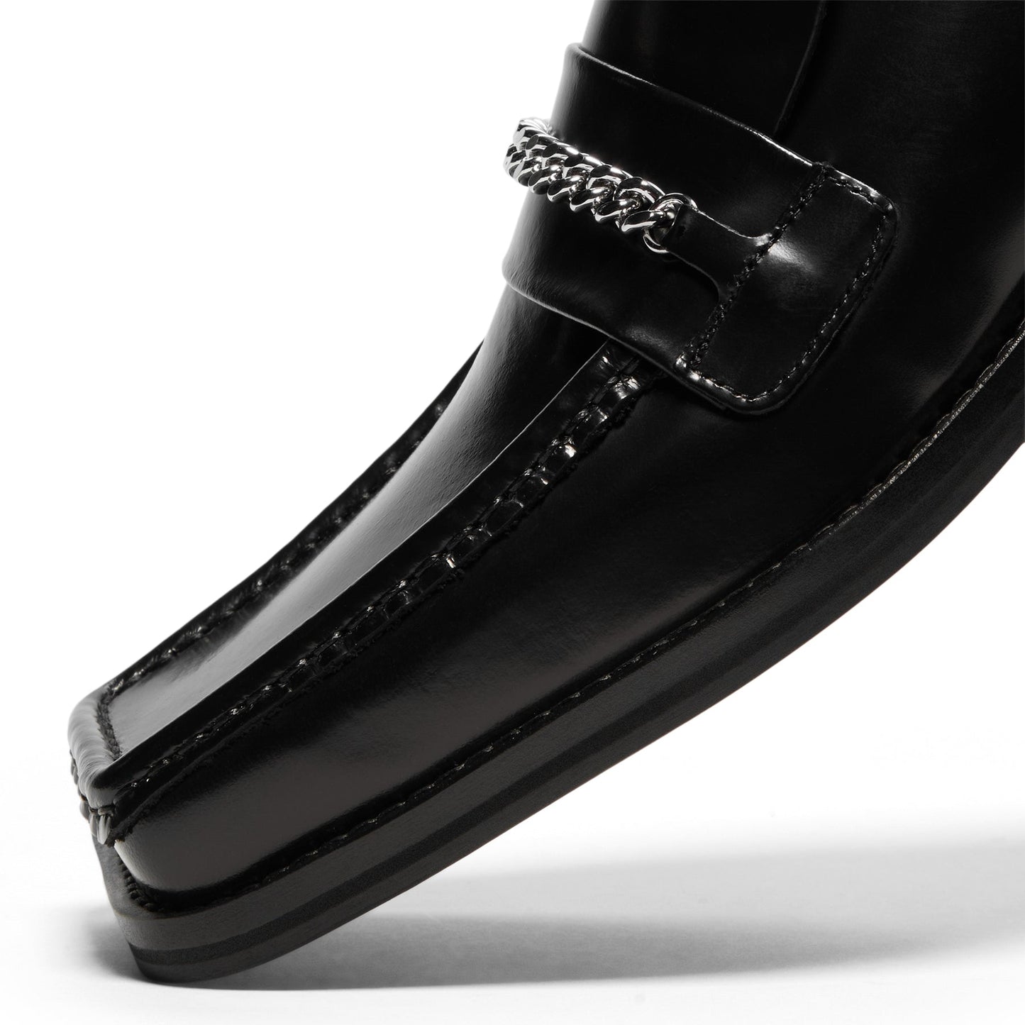 Martine Rose Square Toe Mule (Black)