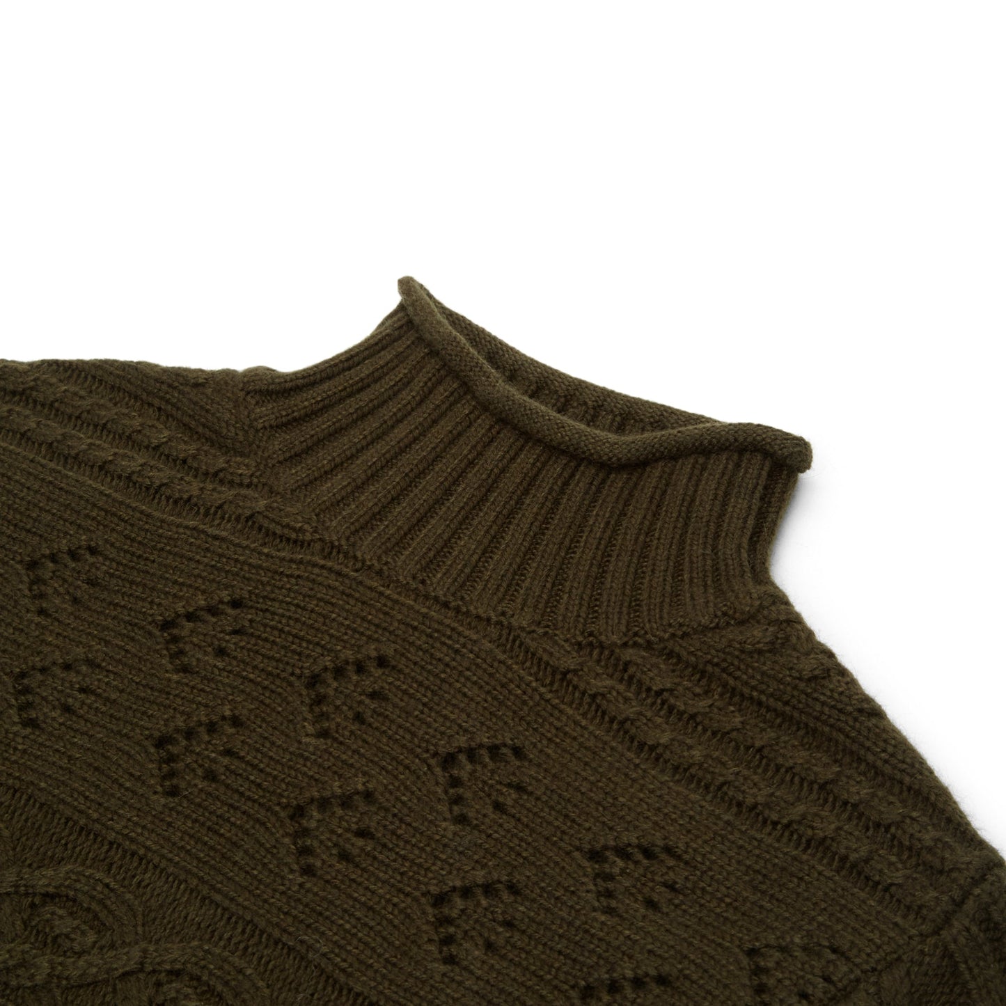 Danielle Guizio Vivienne Short Sleeve Turtleneck (Dark olive)