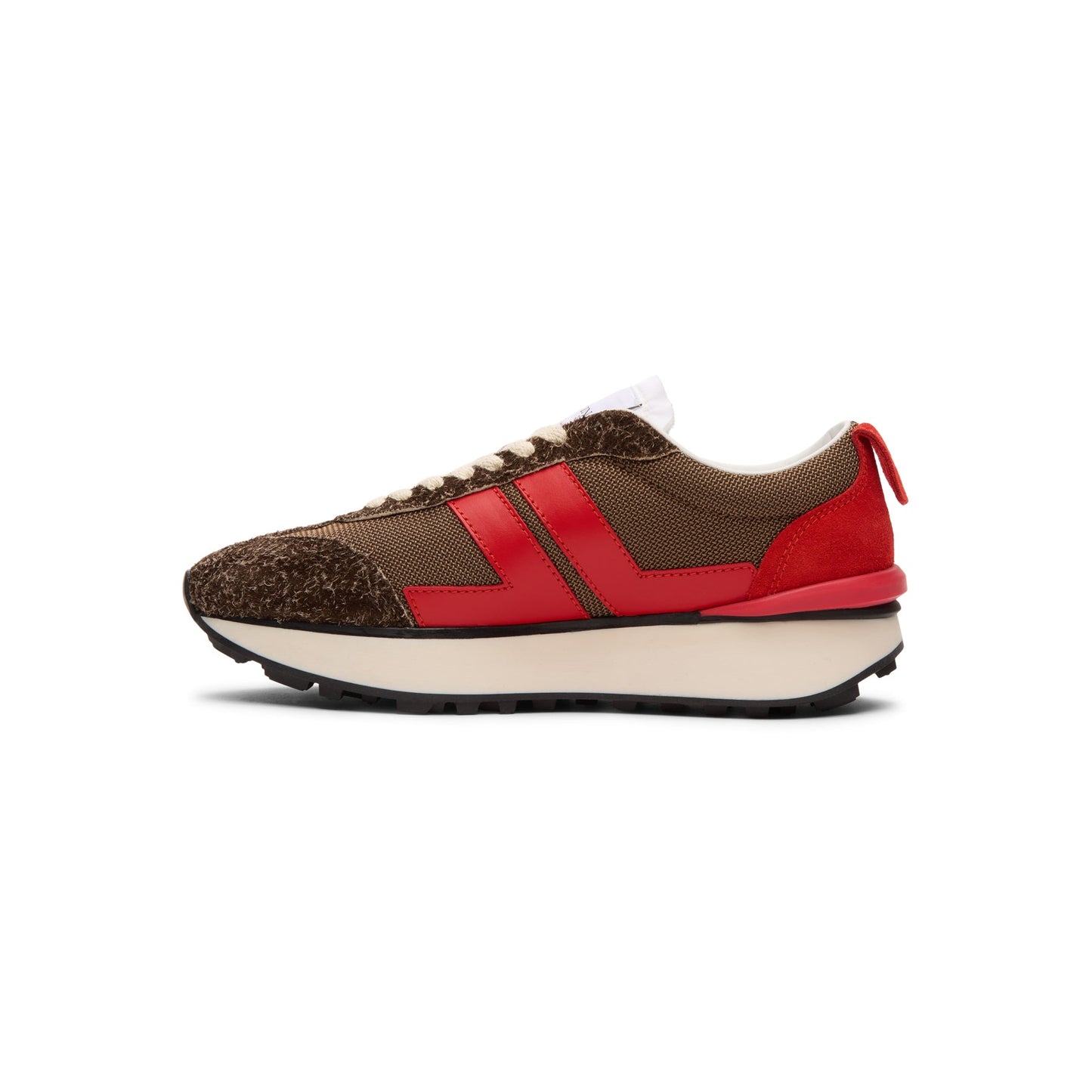 Lanvin Bumpr Mesh Sneakers (Brown/Red)
