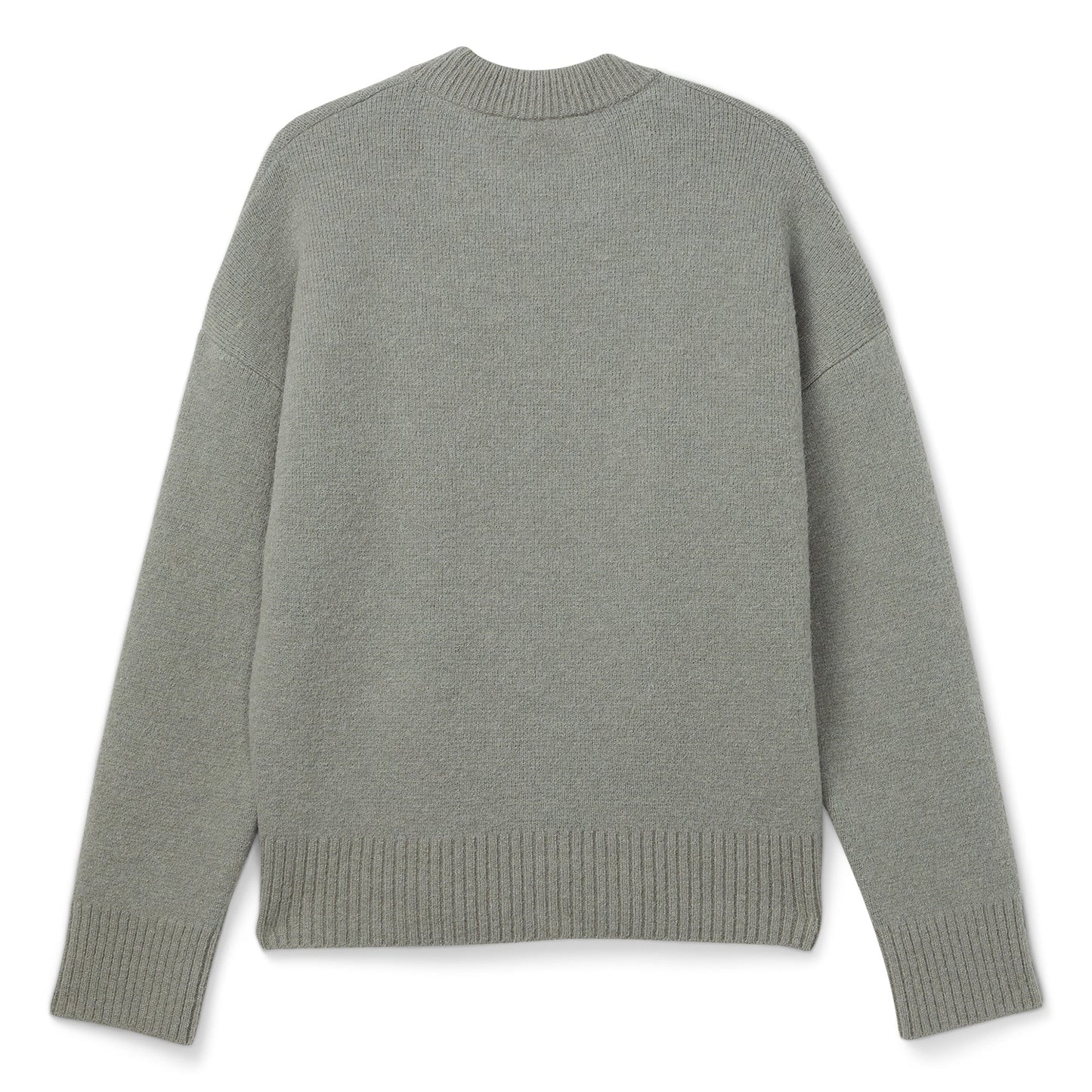 AMI ADC Alpaca Crewneck Sweater (Grey/Off white)