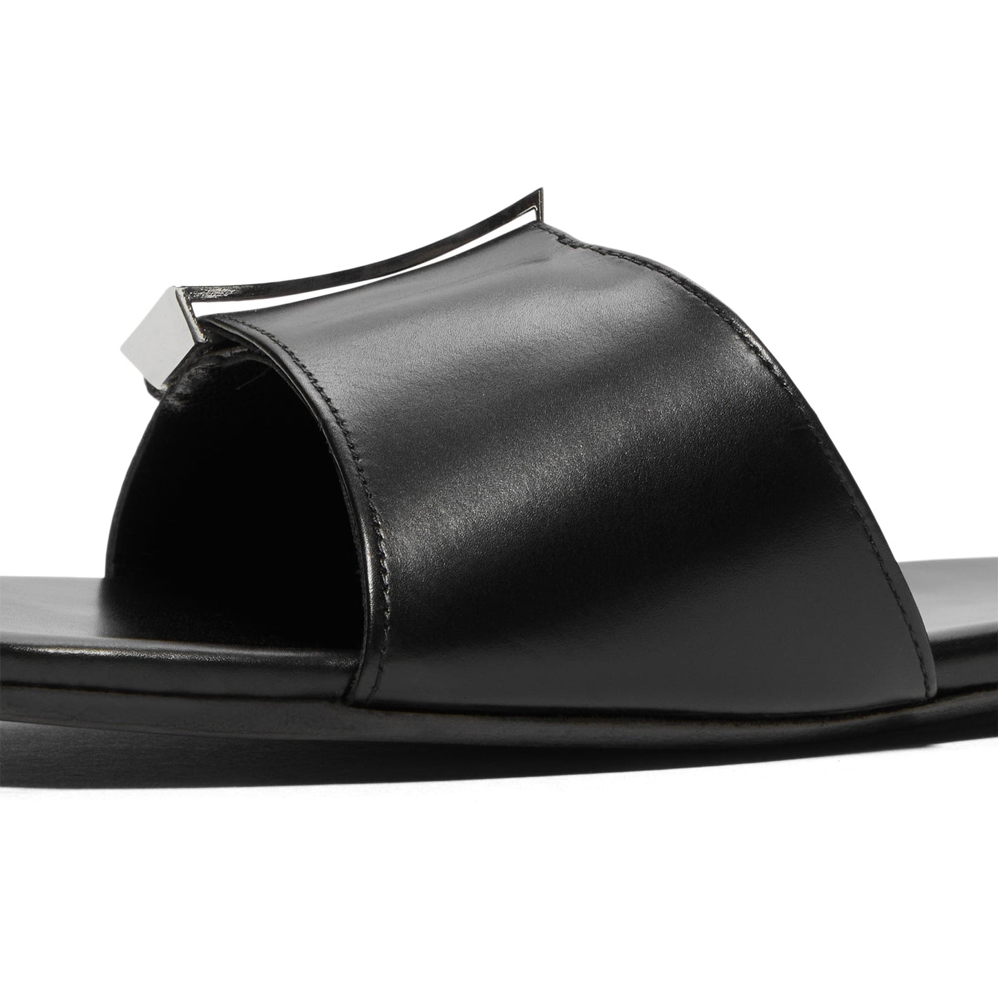 Jude Floor Flat (Black Leather)