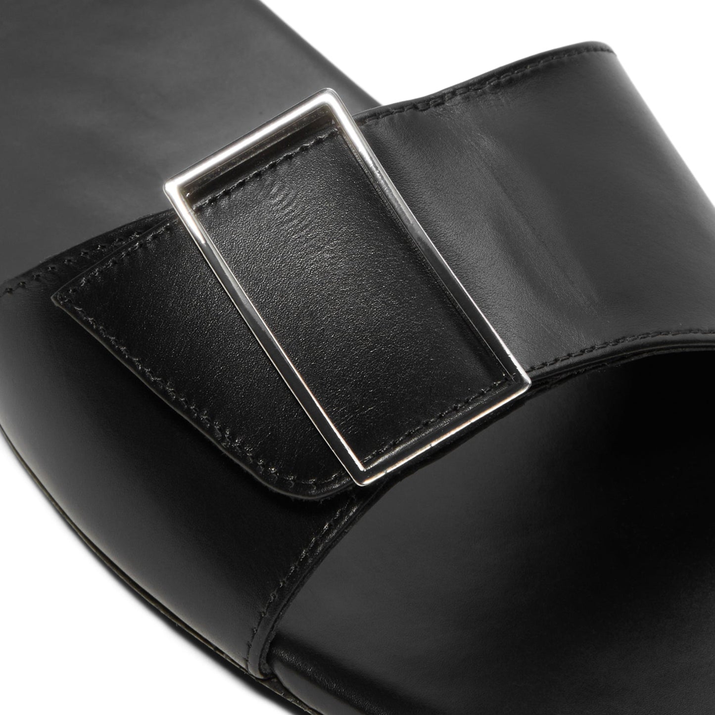 Jude Floor Flat (Black Leather)