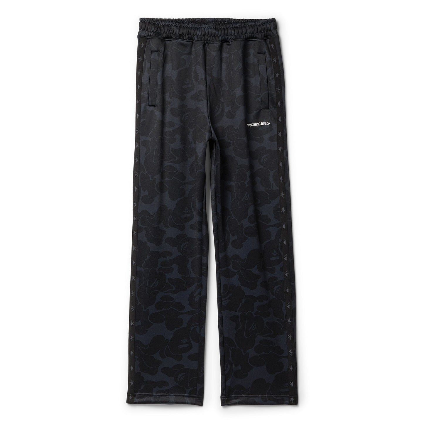 A Bathing Ape Solid Camo Bathing Ape Logo Relaxed Fit Sweat Pants (Black)