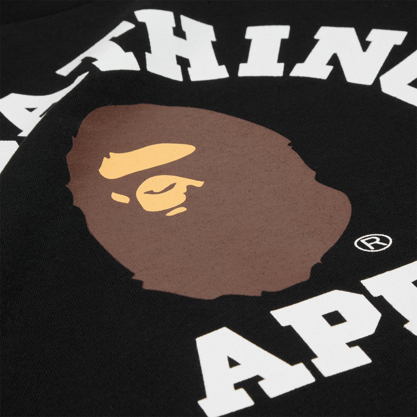 A Bathing Ape College Long Sleeve Tee (Black)