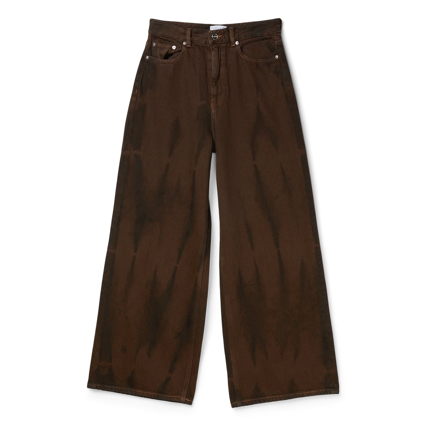 GANNI Overdyed Heavy Denim Baggy Jeans (Chicory Coffee)