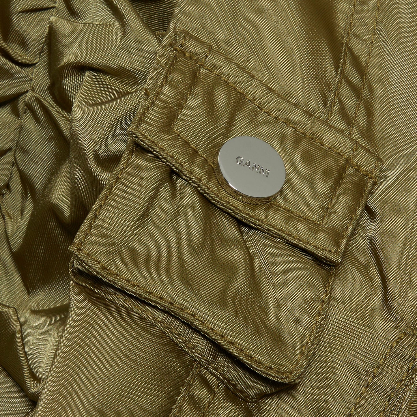 GANNI Duchesse Nylon Fitted Jacket (Boa)
