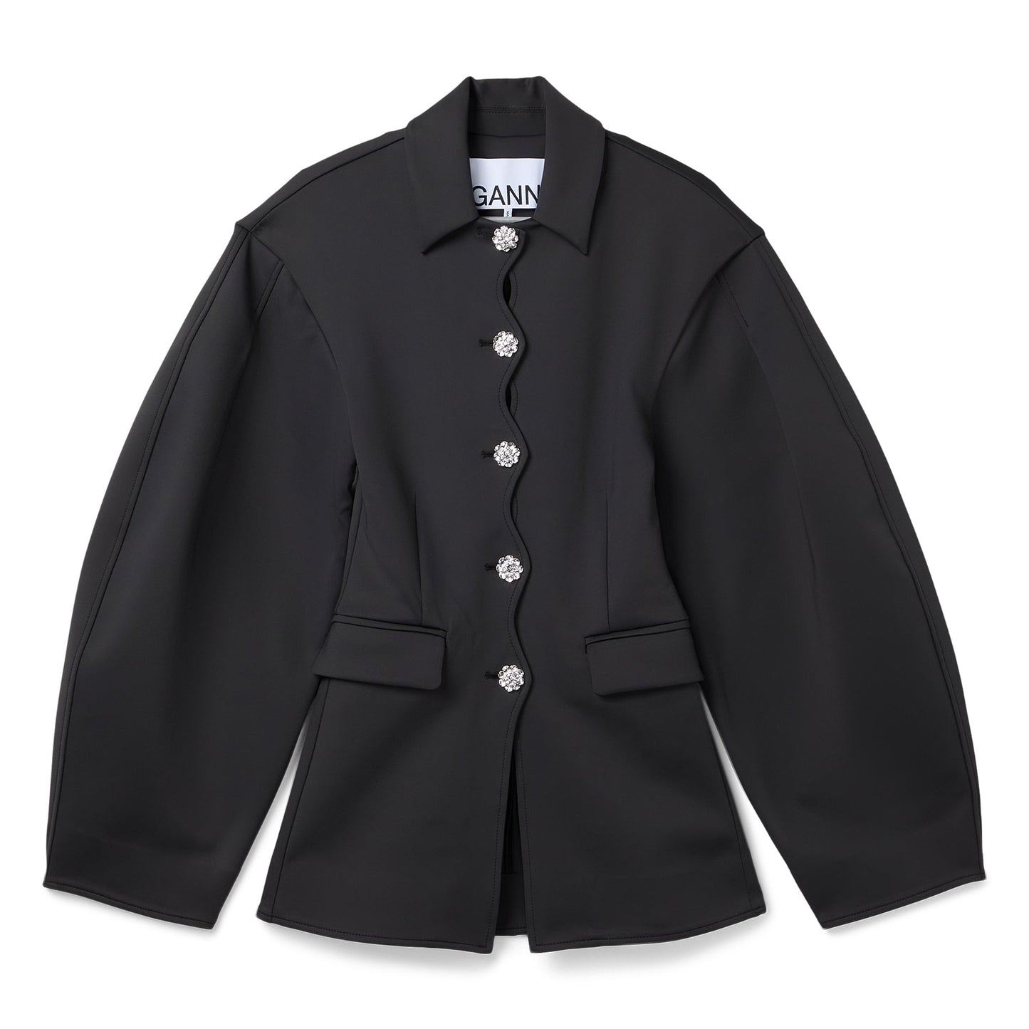 GANNI Structured Blazer (Phantom)
