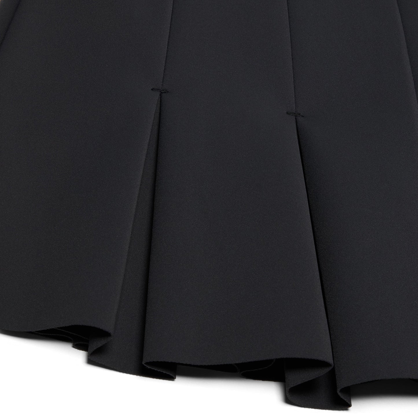 GANNI Scuba Neoprene Pleated Mini Skirt (Phantom)
