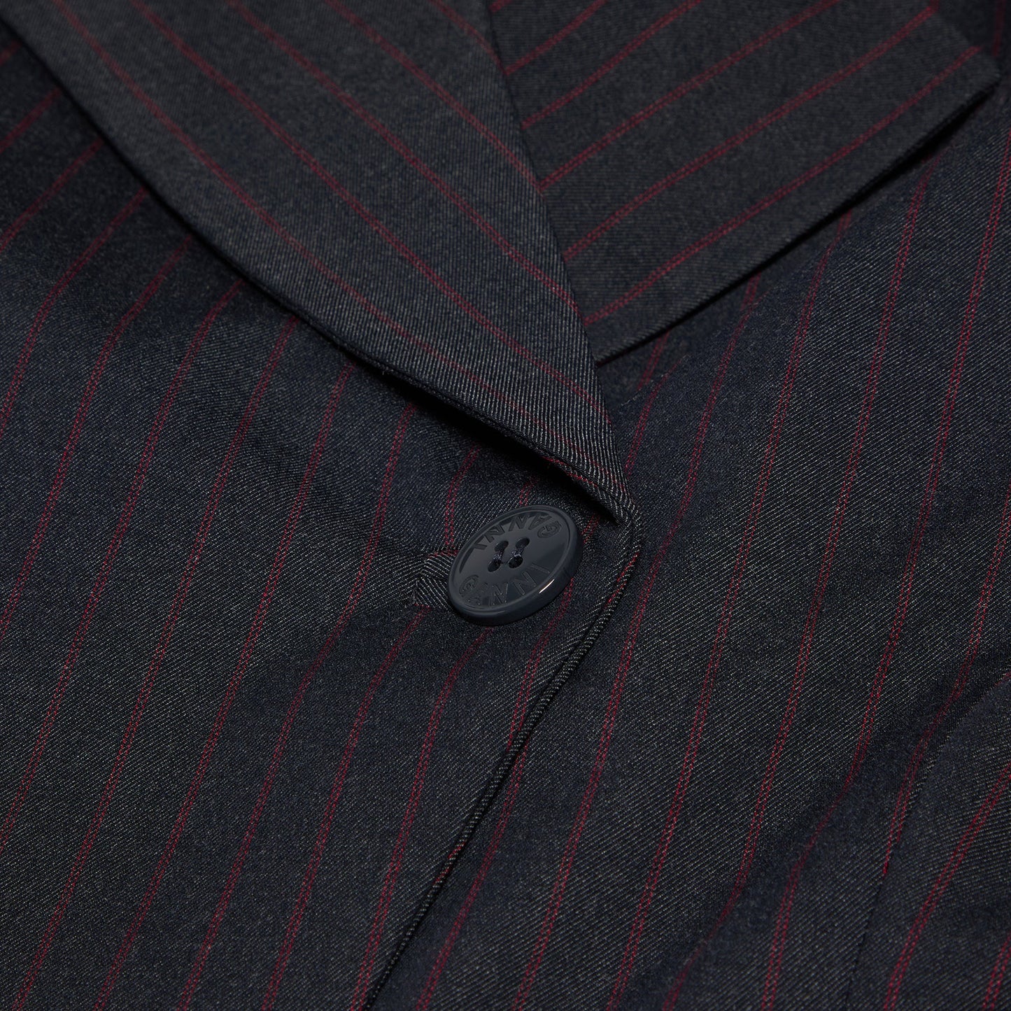 GANNI Stretch Stripe Blazer (Phantom)