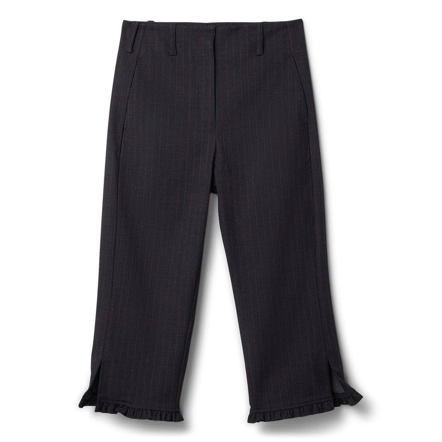 GANNI Stretch Stripe Tailoring Capri Pants (Phantom)