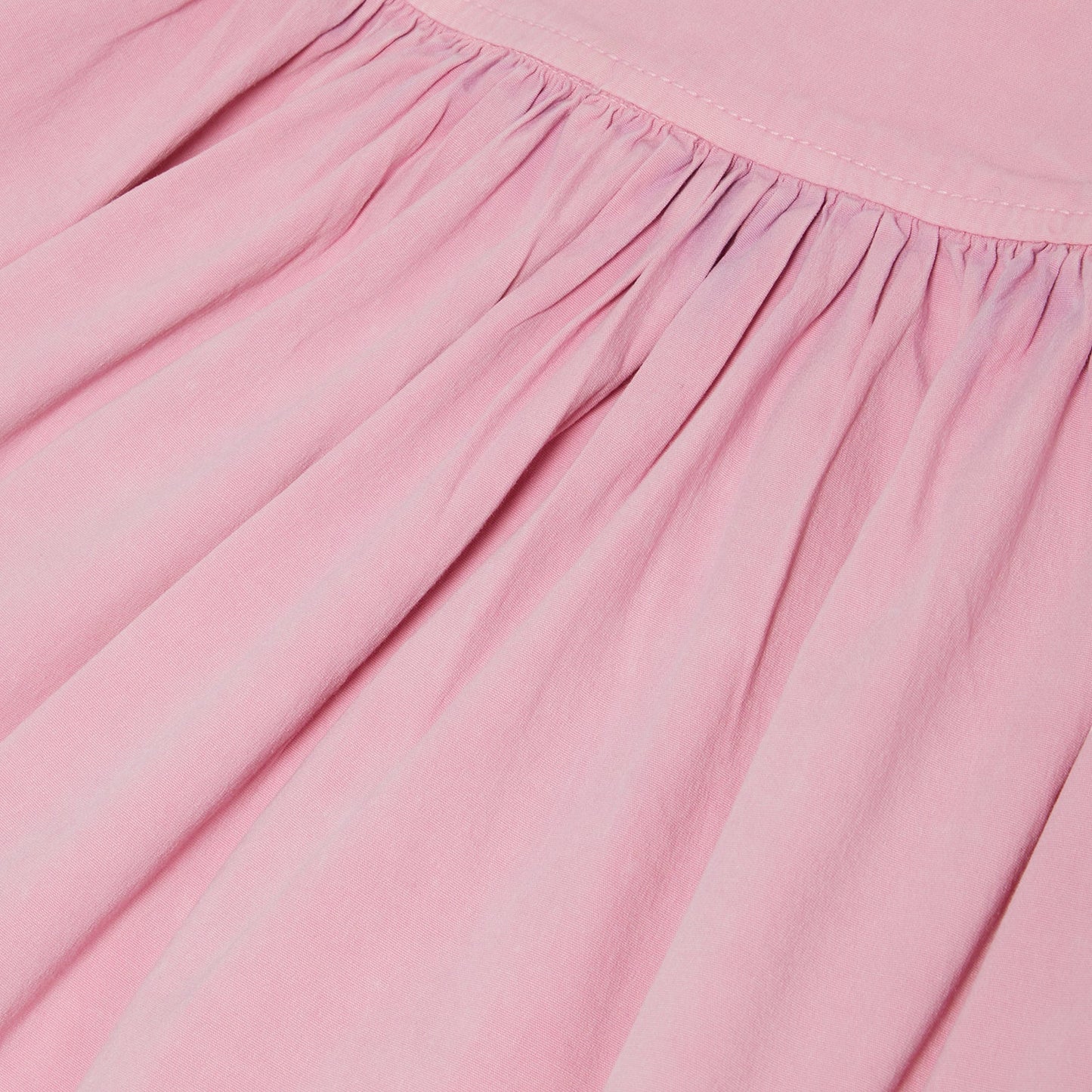 GANNI Washed Stretch Cotton Frill Sleeve Top (Bleached Mauve)