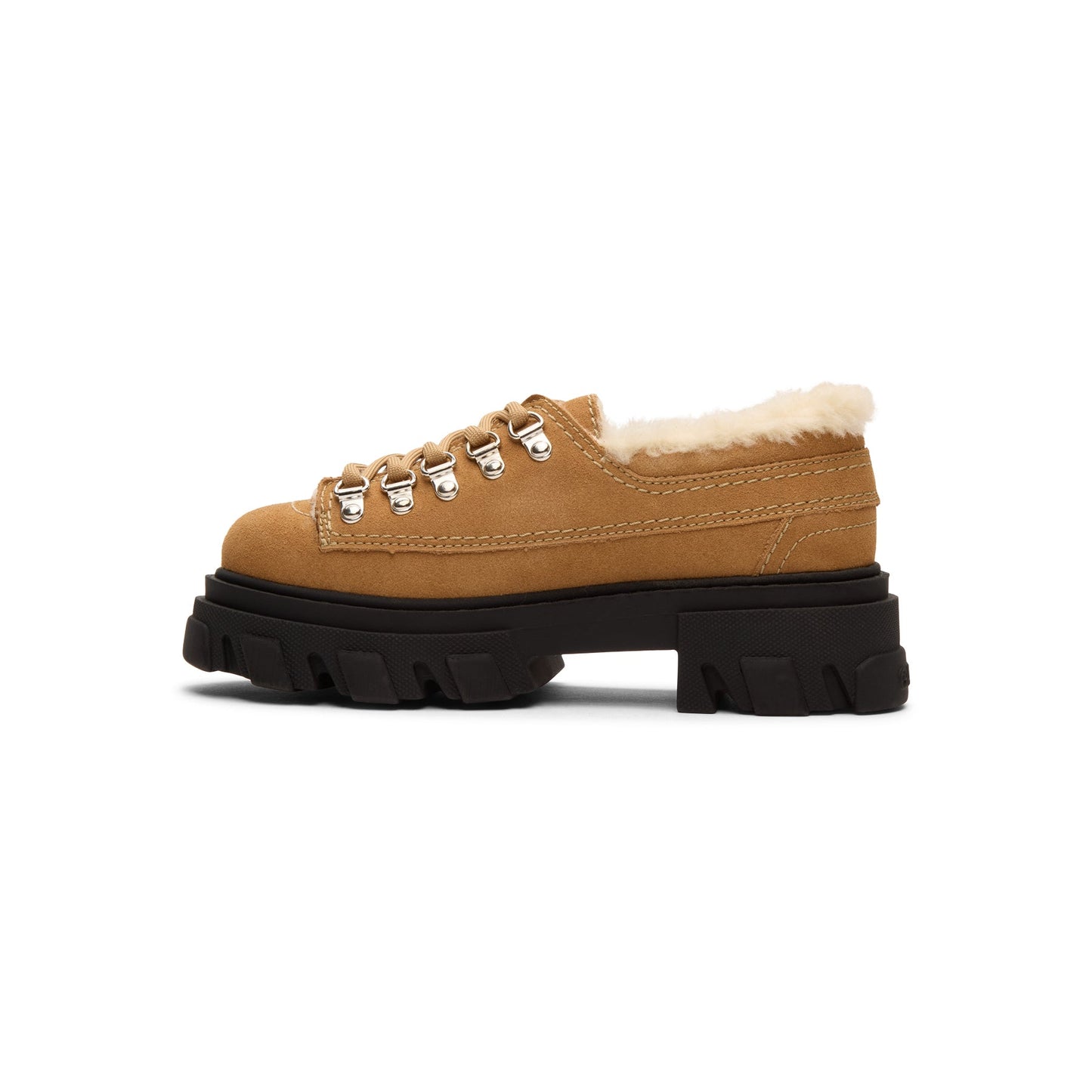 GANNI Cleated Derbies (Cognac)