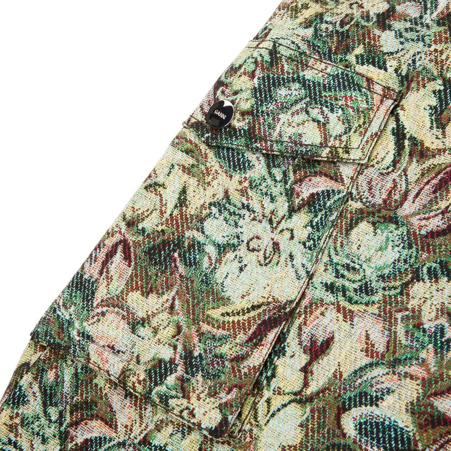 GANNI Tapestry Twill Pants (Jadeite )