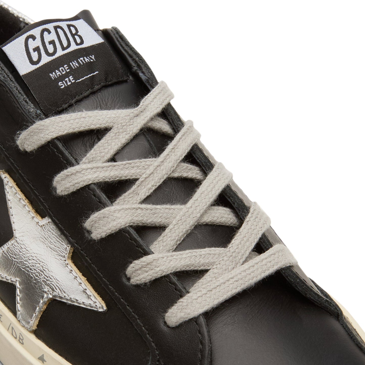 Golden Goose Hi Star Leather Upper Laminated Star (Black/Silver)