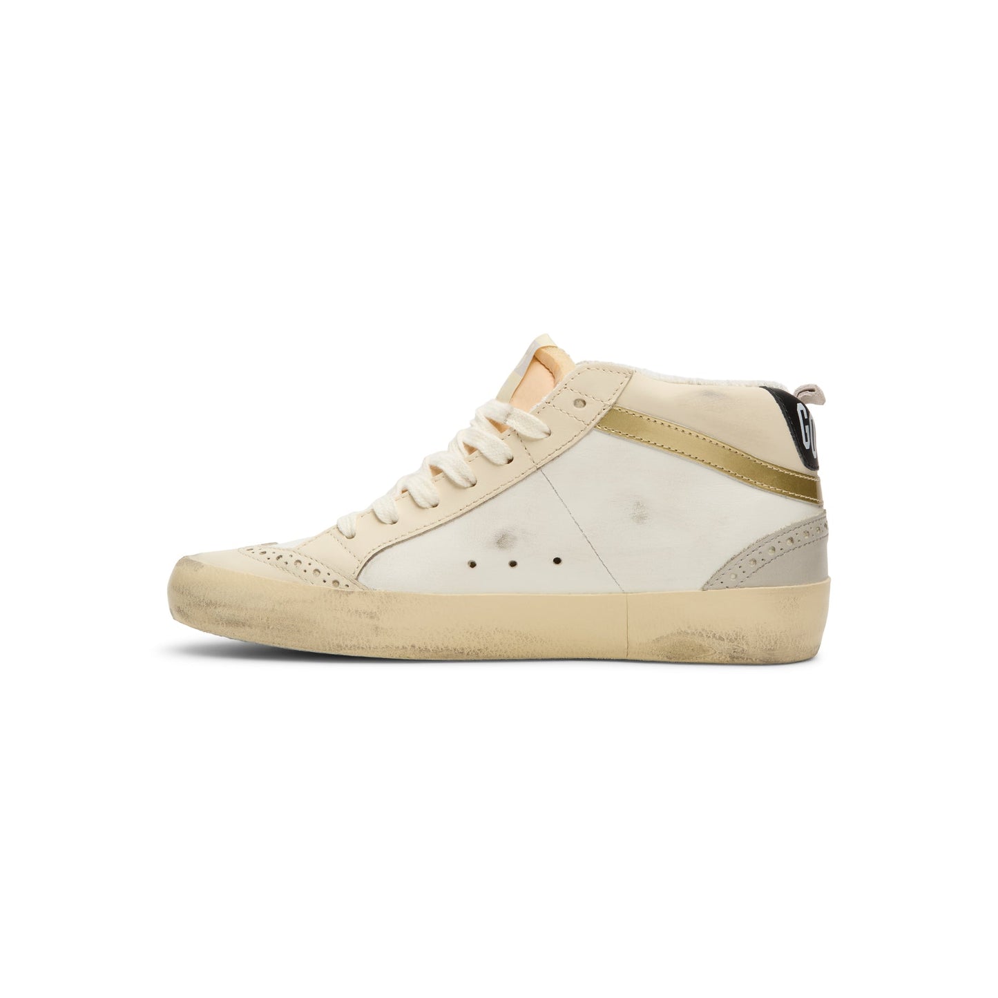 Golden Goose Mid Star Leather Upper And Heel (White/Ivory/Light Lilac/Light Grey/Gold/Black)