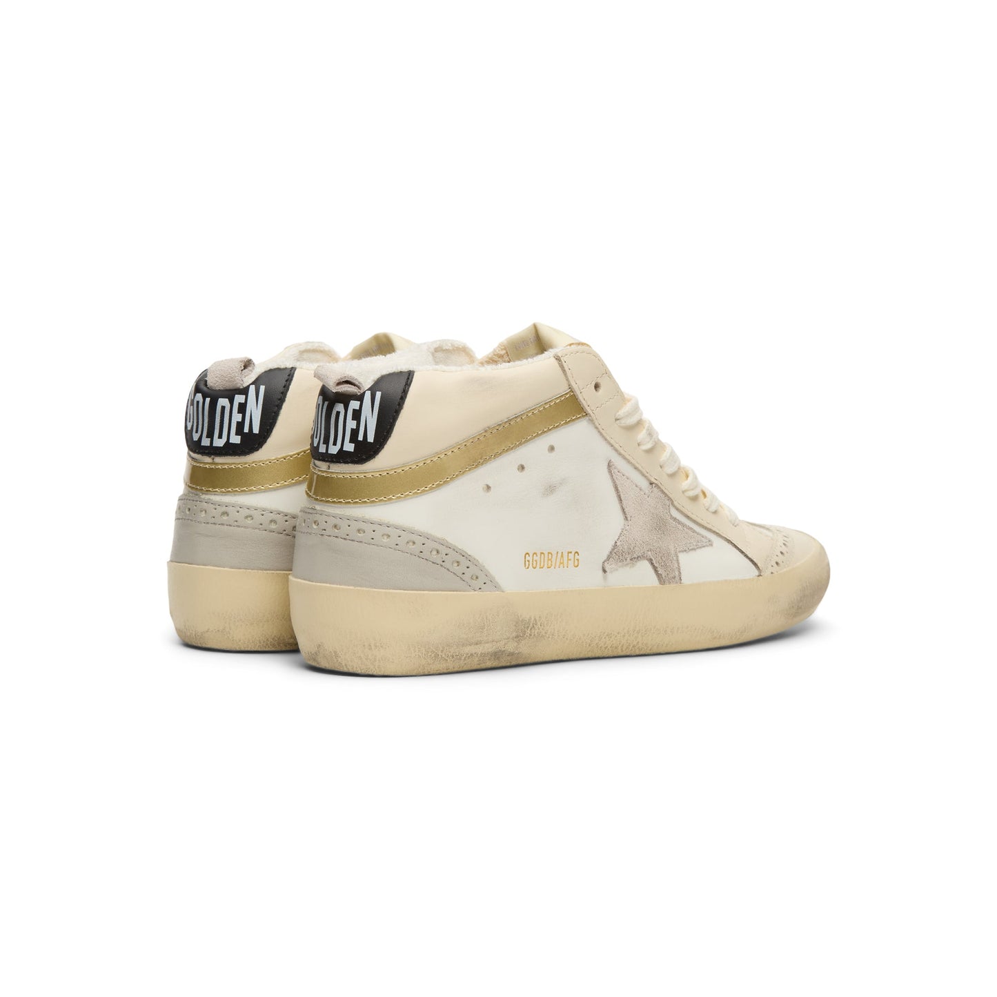 Golden Goose Mid Star Leather Upper And Heel (White/Ivory/Light Lilac/Light Grey/Gold/Black)