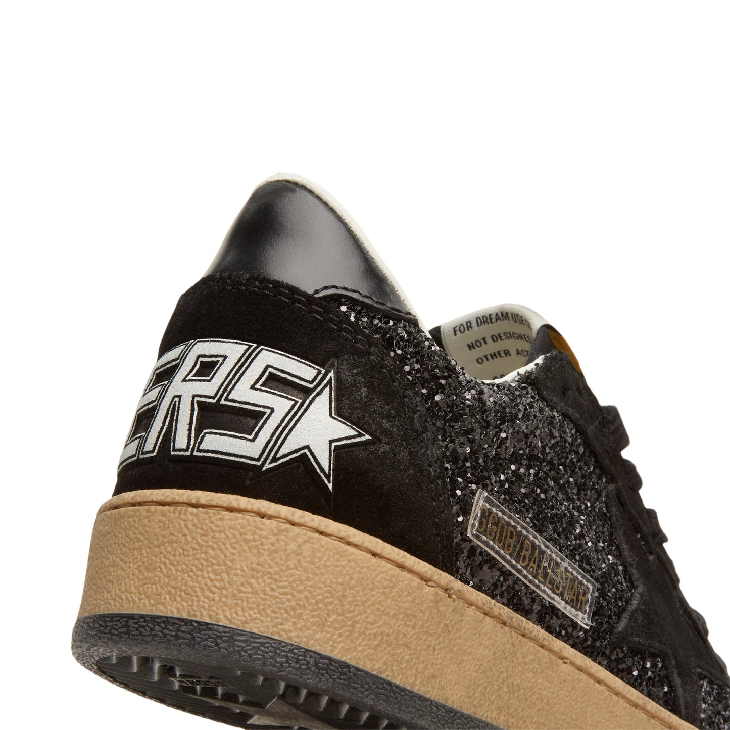 Golden Goose Ballstar Glitter Upper Nylon Tongue Suede (Black)