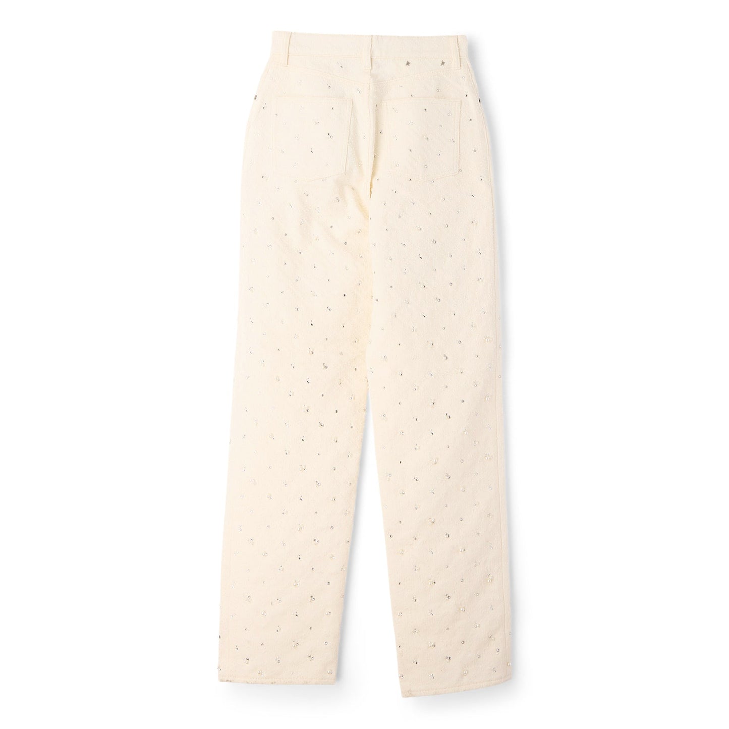 Golden Goose Crystal Beaded Denim Pant (Off White)