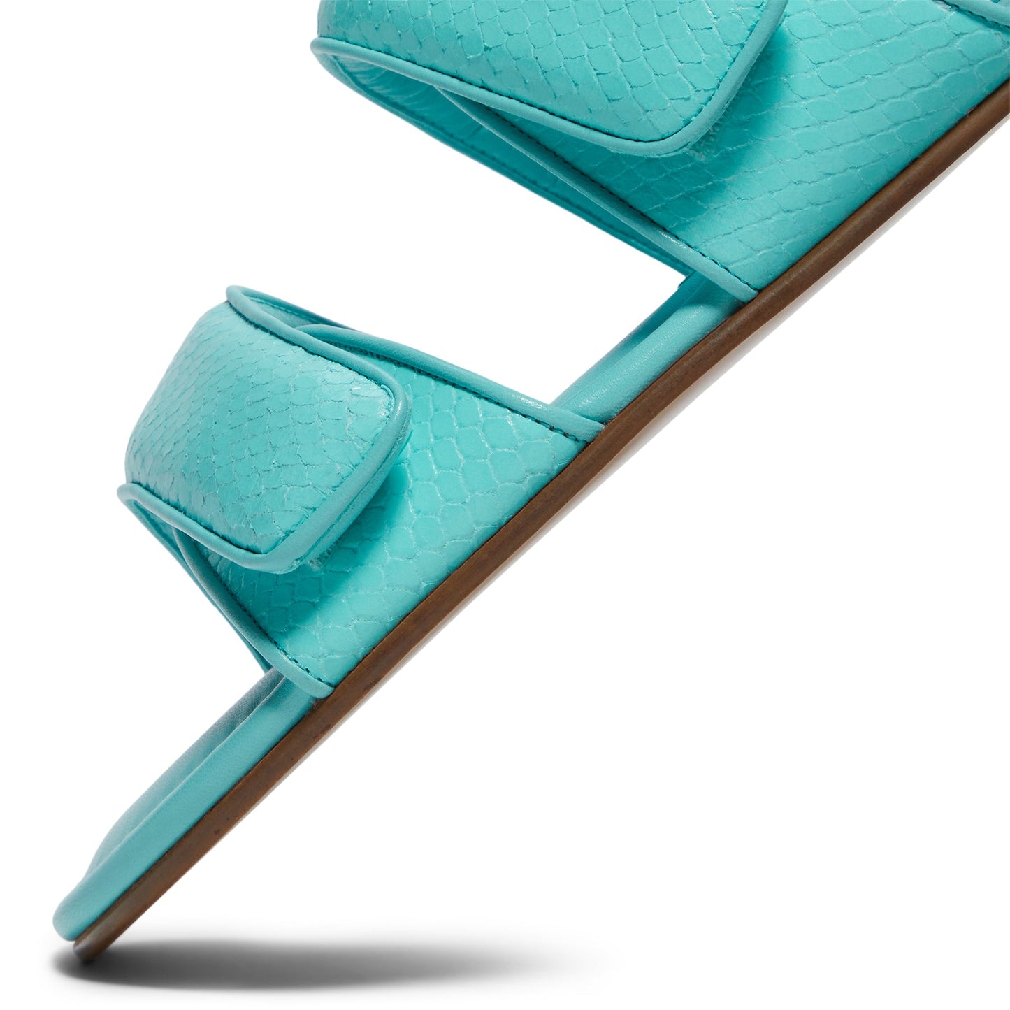 GIABORGHINI Julianne Flat Strap Sandal (Turquoise)