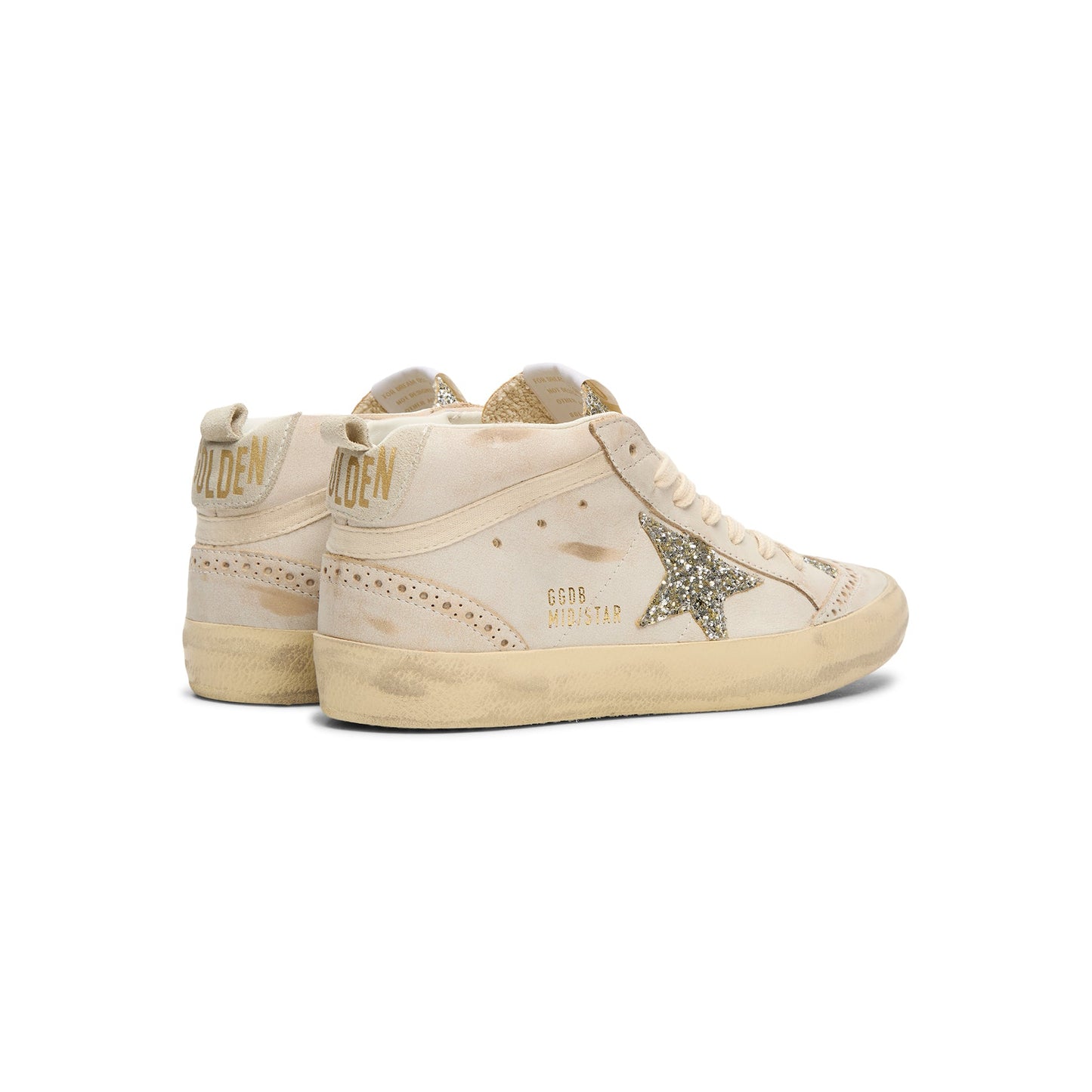 Golden Goose Mid Star Leather Upper And Toe (Beige/Platinum)