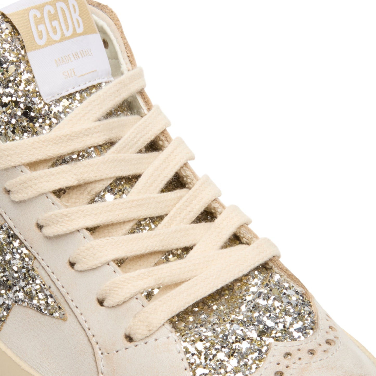 Golden Goose Mid Star Leather Upper And Toe (Beige/Platinum)