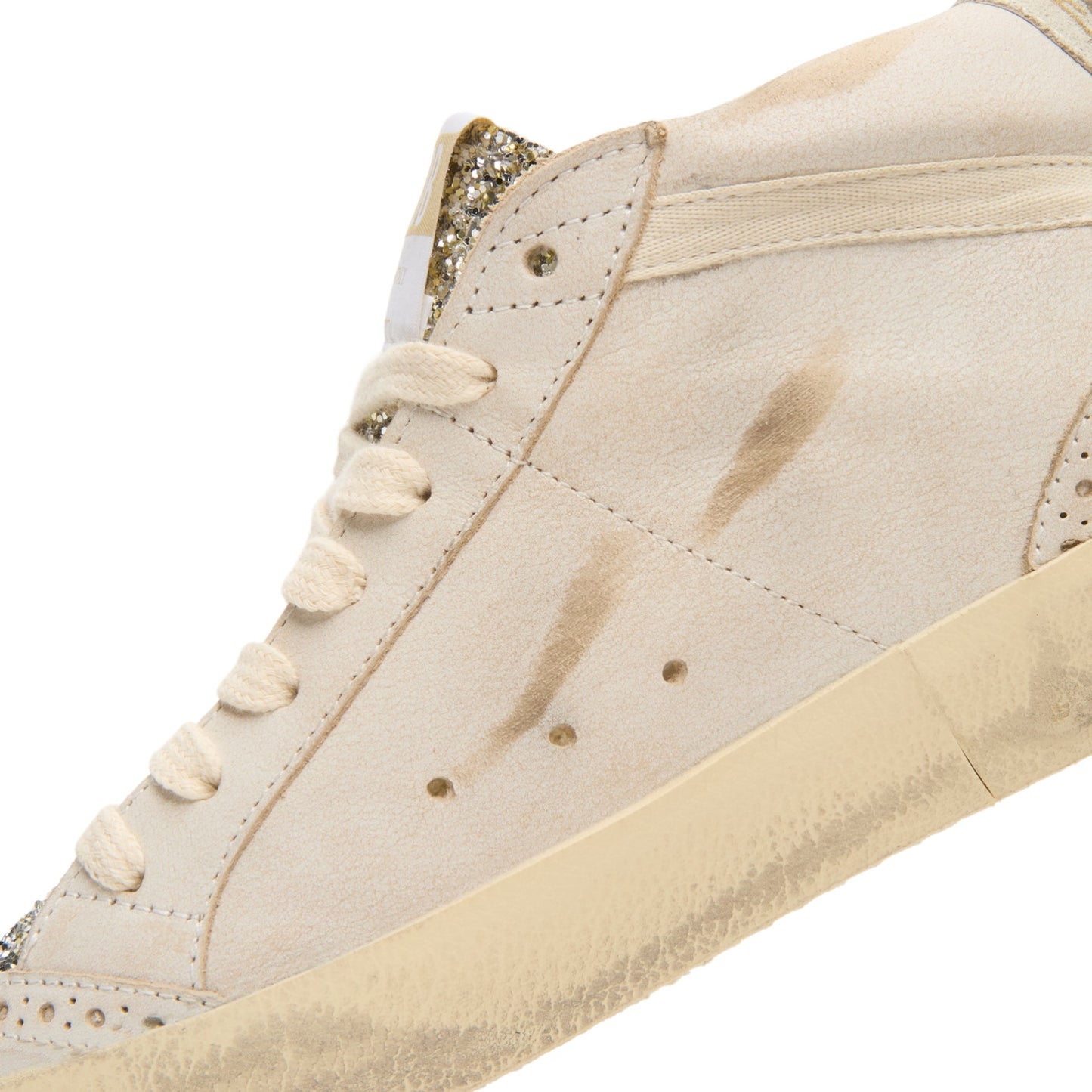 Golden Goose Mid Star Leather Upper And Toe (Beige/Platinum)