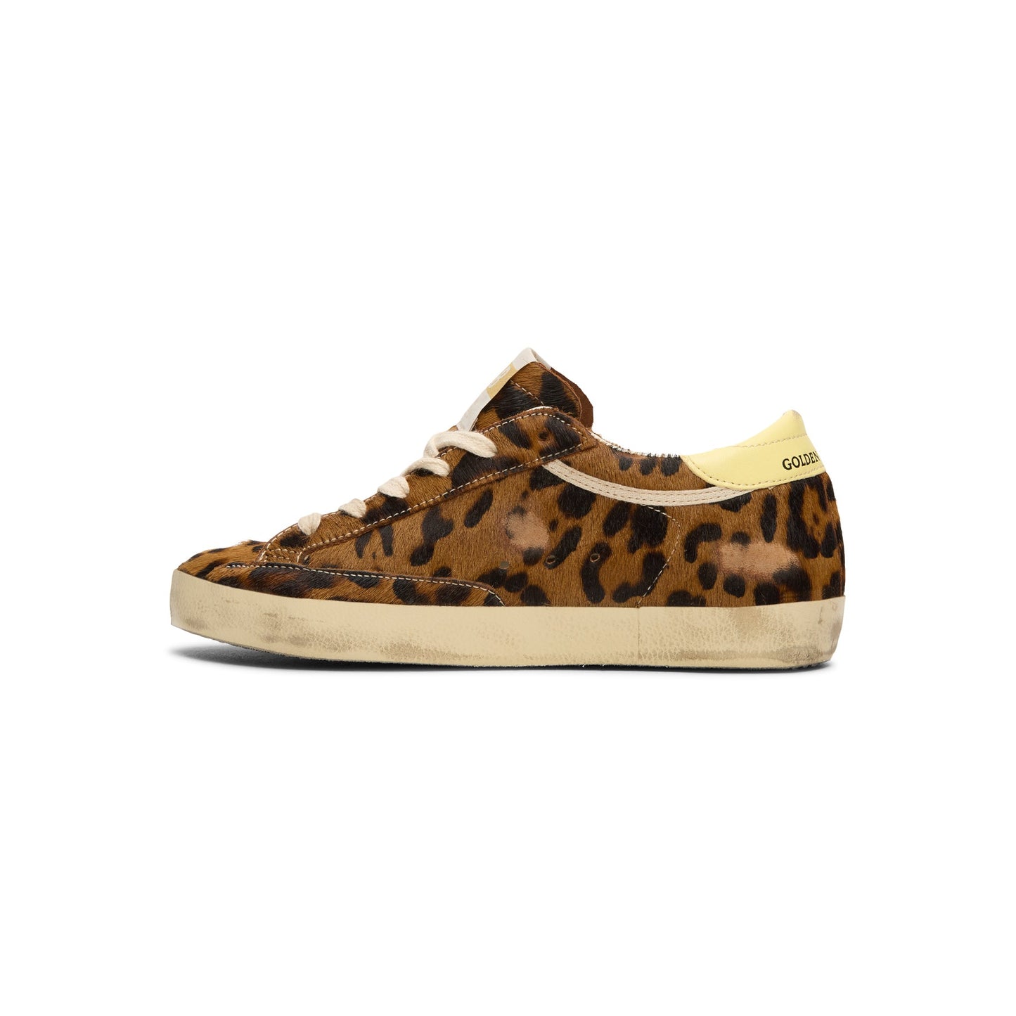 Golden Goose Super-Star Horsy Upper Toe And Tongue (Leopard/Pale Yellow)