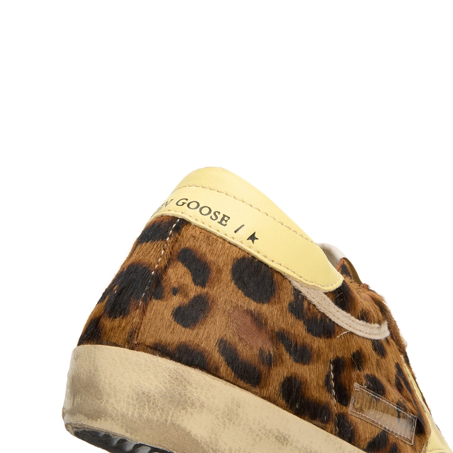 Golden Goose Super-Star Horsy Upper Toe And Tongue (Leopard/Pale Yellow)