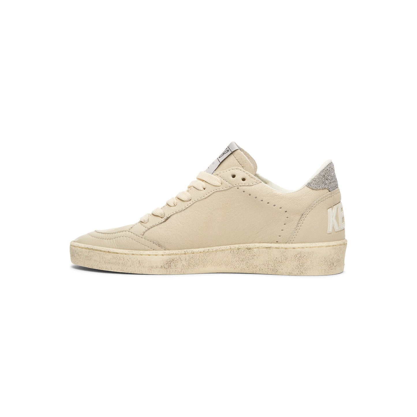 Golden Goose Ballstar Nappa Upper Toe And Spur (Cream/Crystal)