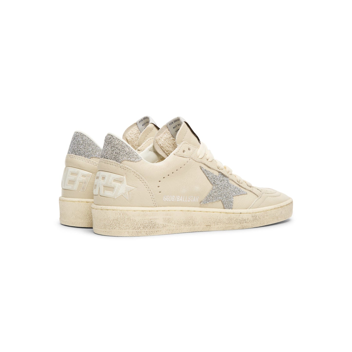 Golden Goose Ballstar Nappa Upper Toe And Spur (Cream/Crystal)