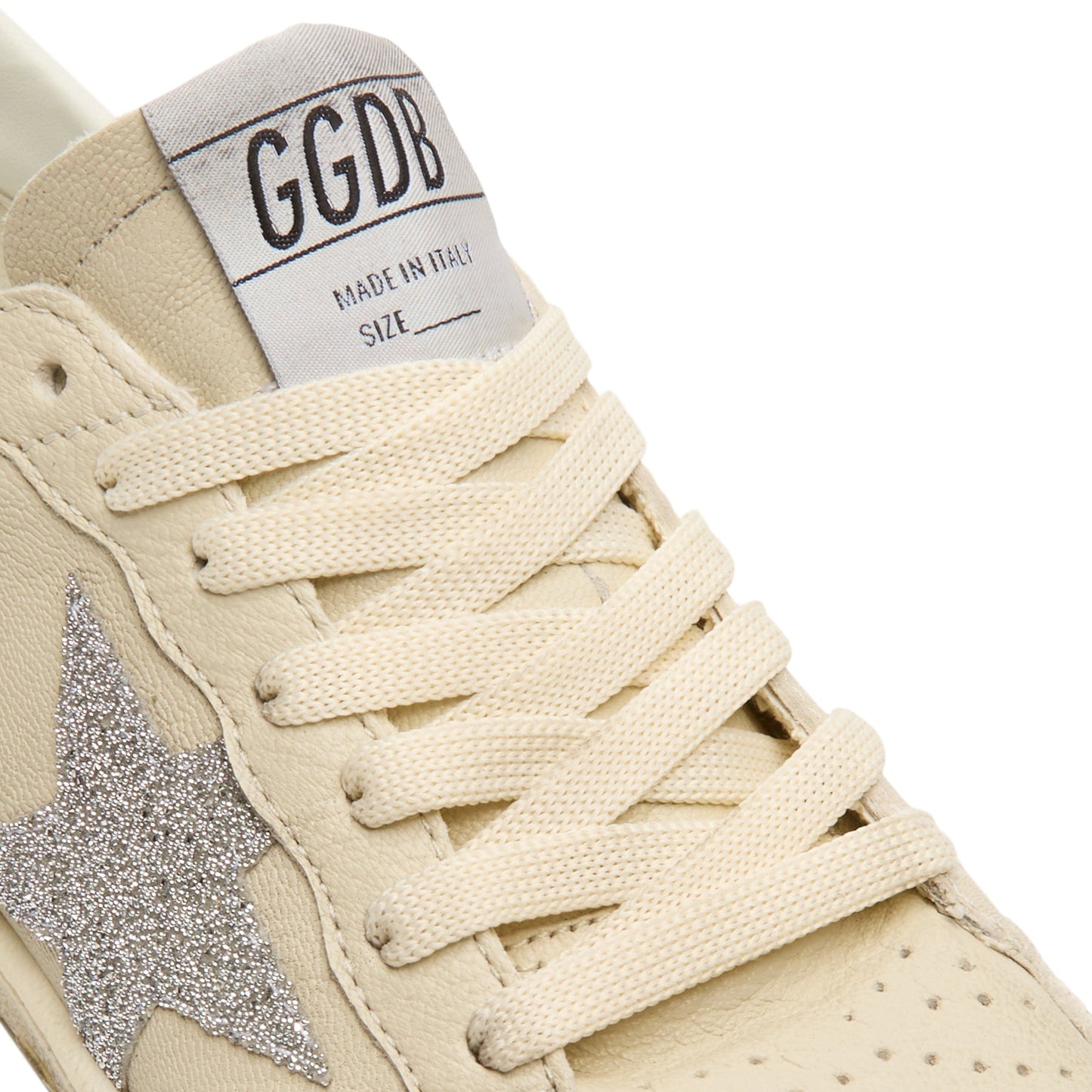 Golden Goose Ballstar Nappa Upper Toe And Spur (Cream/Crystal)