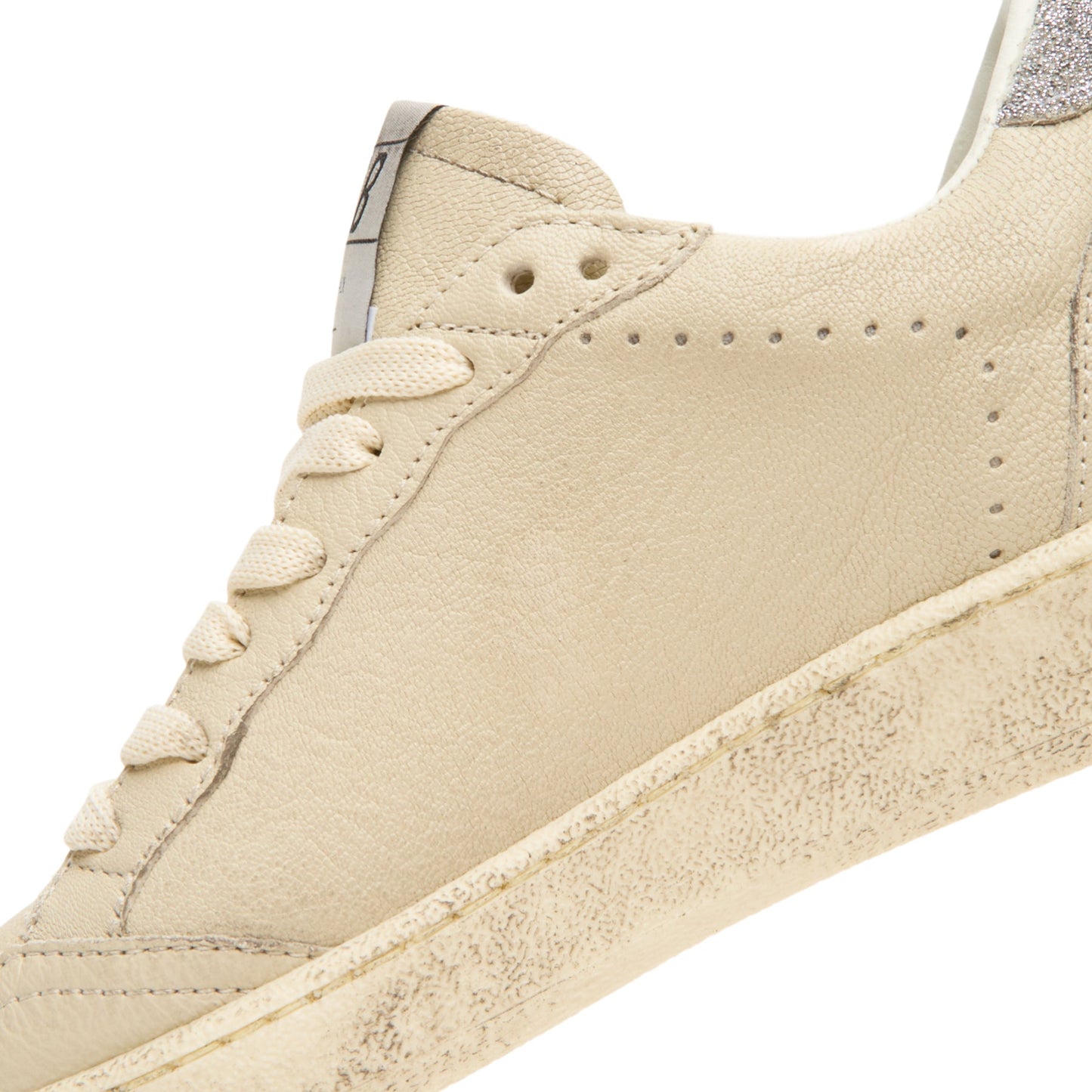 Golden Goose Ballstar Nappa Upper Toe And Spur (Cream/Crystal)