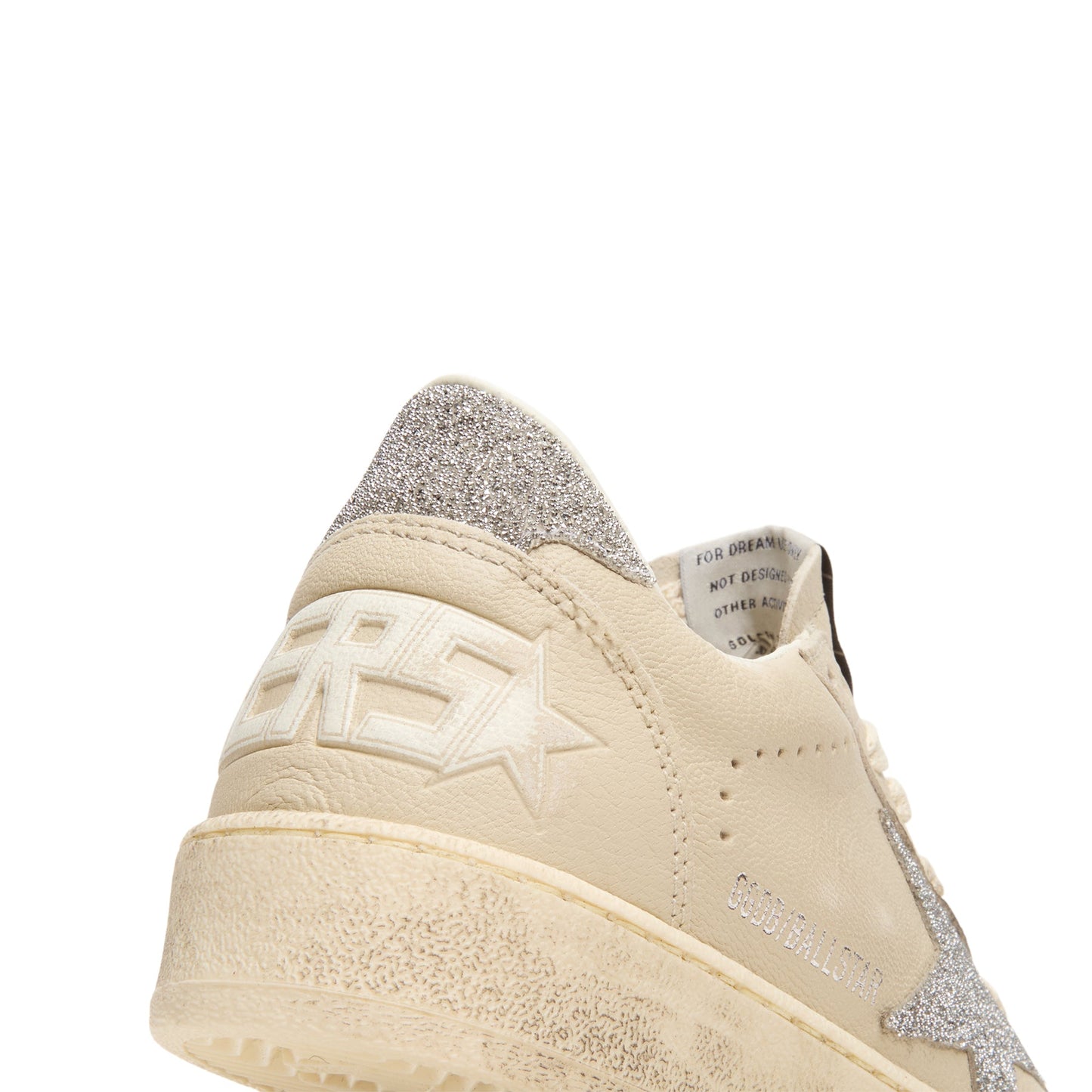 Golden Goose Ballstar Nappa Upper Toe And Spur (Cream/Crystal)