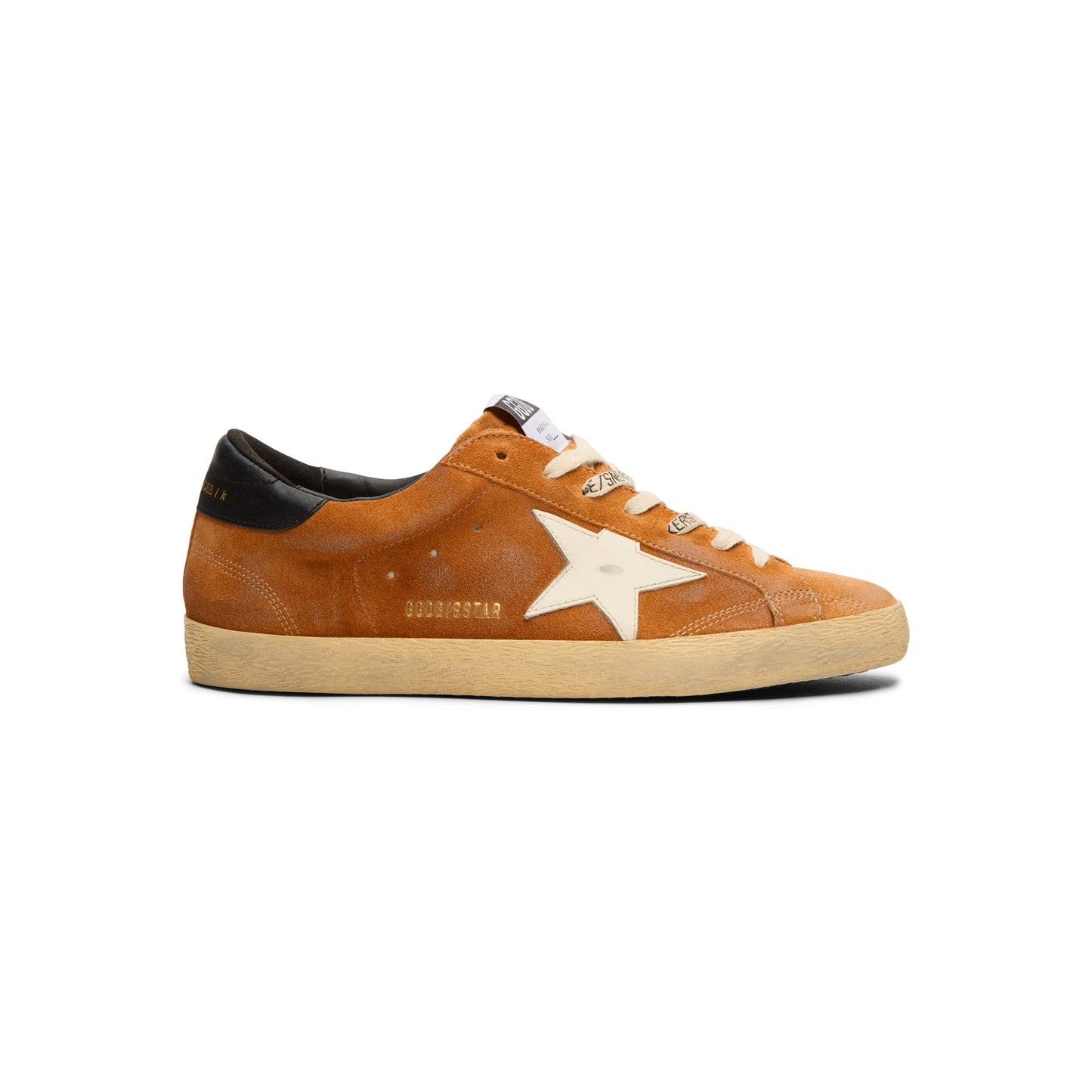 Golden Goose Super Star Suede Upper Toe And Tongue Leather Star Nappa Heel (Light Brown/Cream/Black)