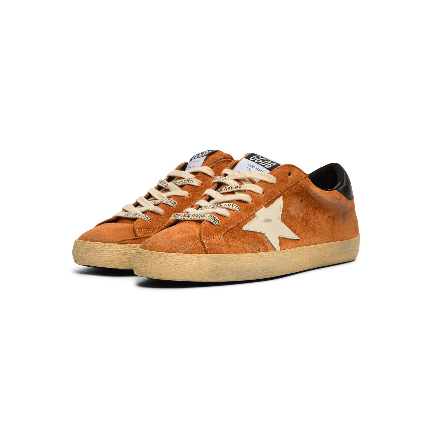 Golden Goose Super Star Suede Upper Toe And Tongue Leather Star Nappa Heel (Light Brown/Cream/Black)